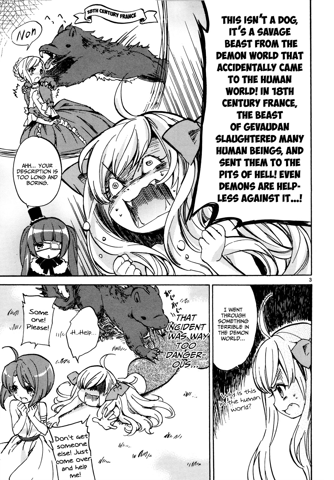 Jashin-chan Dropkick Chapter 21 page 4 - Chapter 21: The Beast of Gevaudon