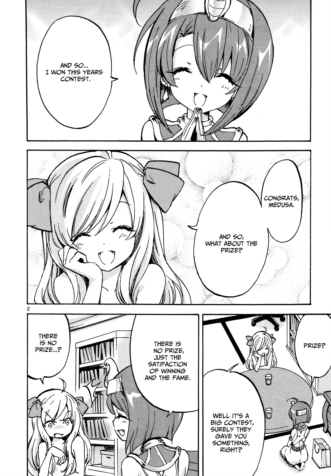 Jashin-chan Dropkick Chapter 22 page 3 - Chapter 22: Jyashin-chan Level Down