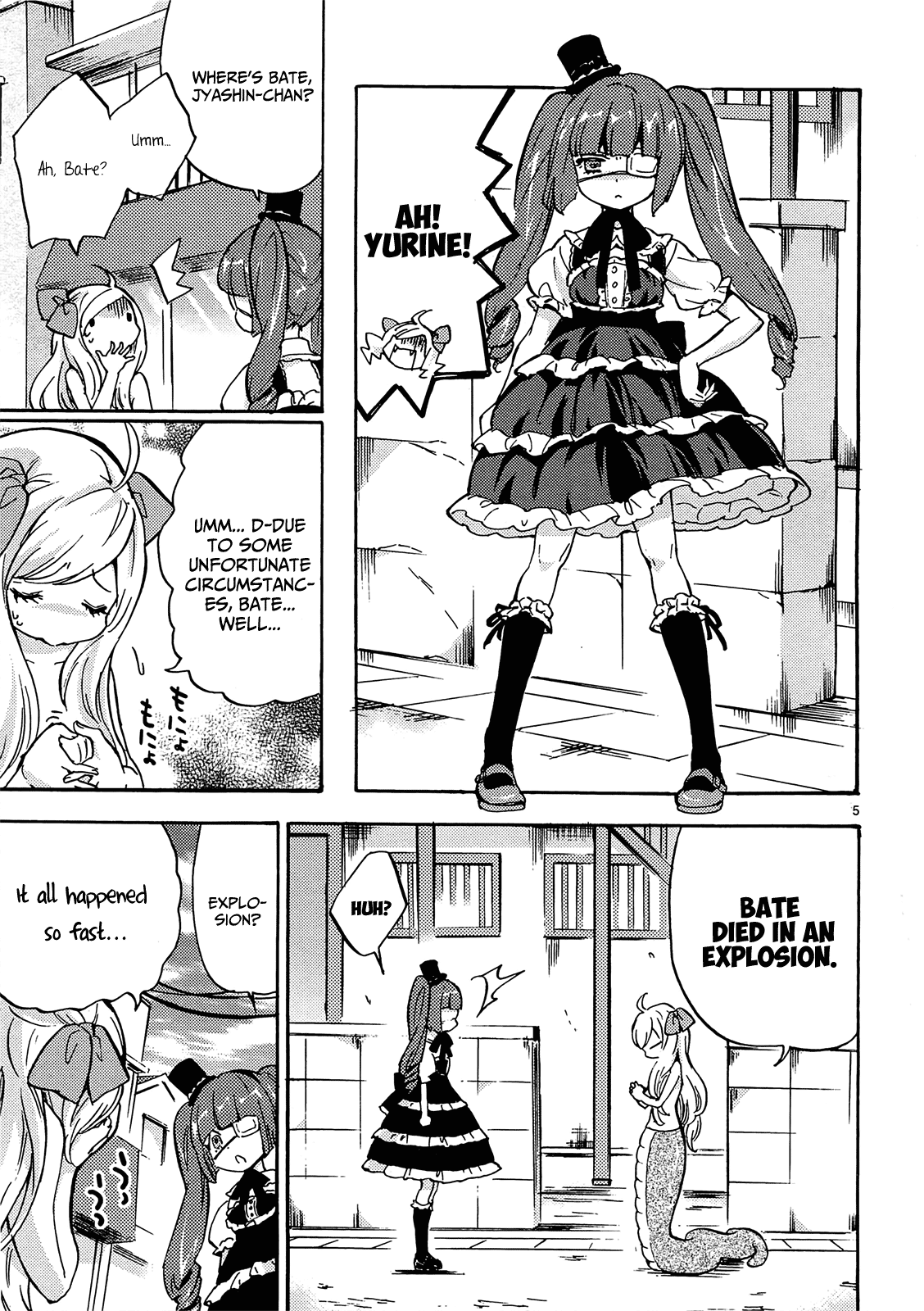 Jashin-chan Dropkick Chapter 31 page 5 - Chapter 31: Taking Bate on a Walk