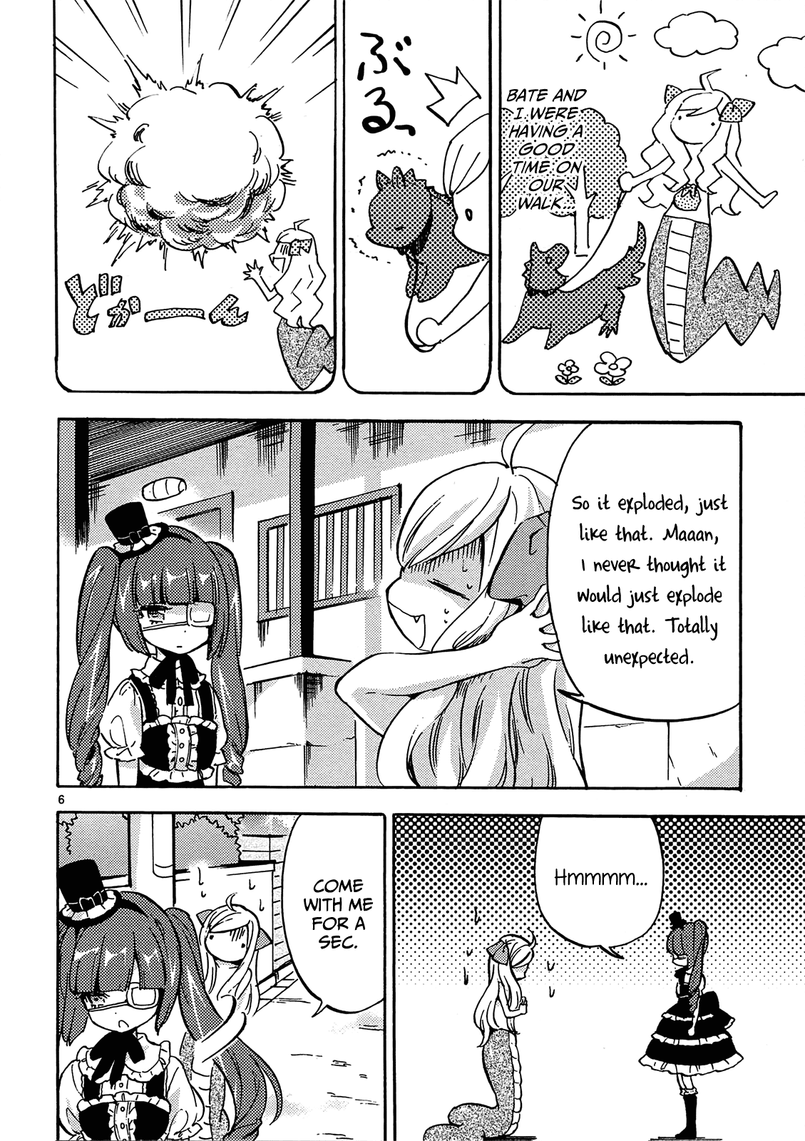 Jashin-chan Dropkick Chapter 31 page 6 - Chapter 31: Taking Bate on a Walk