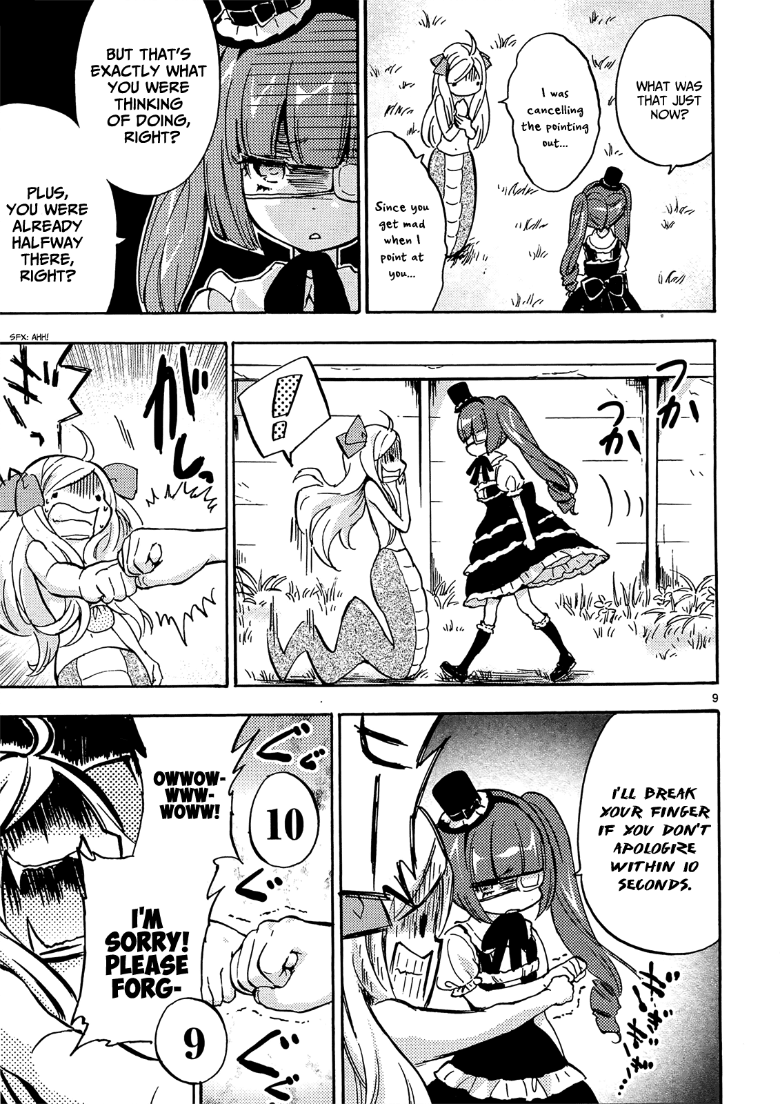 Jashin-chan Dropkick Chapter 31 page 9 - Chapter 31: Taking Bate on a Walk