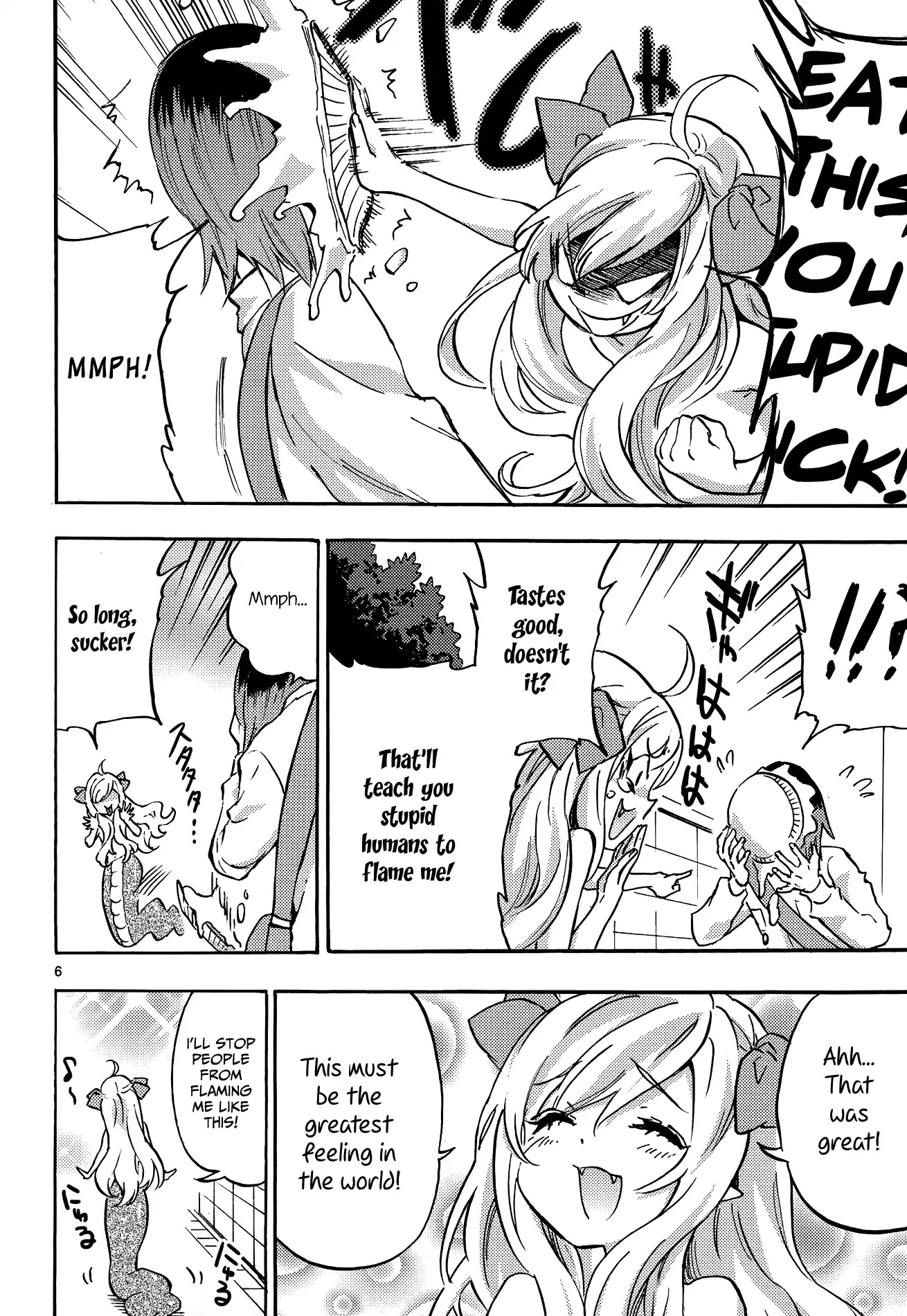 Jashin-chan Dropkick Chapter 33 page 6 - Chapter 33: The Strange Pie-Tossing (Snake) Girl
