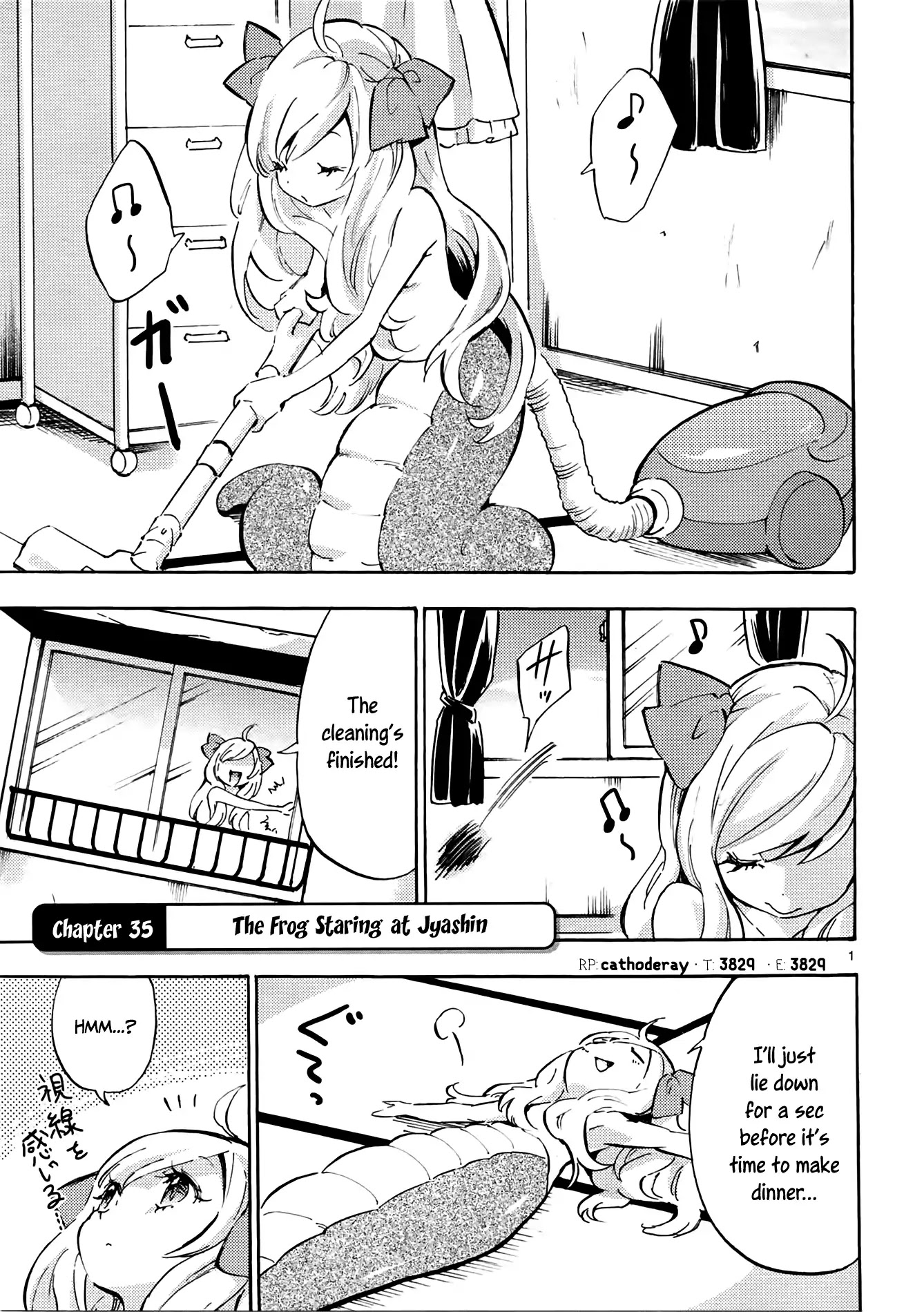 Jashin-chan Dropkick Chapter 35 page 1 - Chapter 35: The Frog Staring at Jyashin