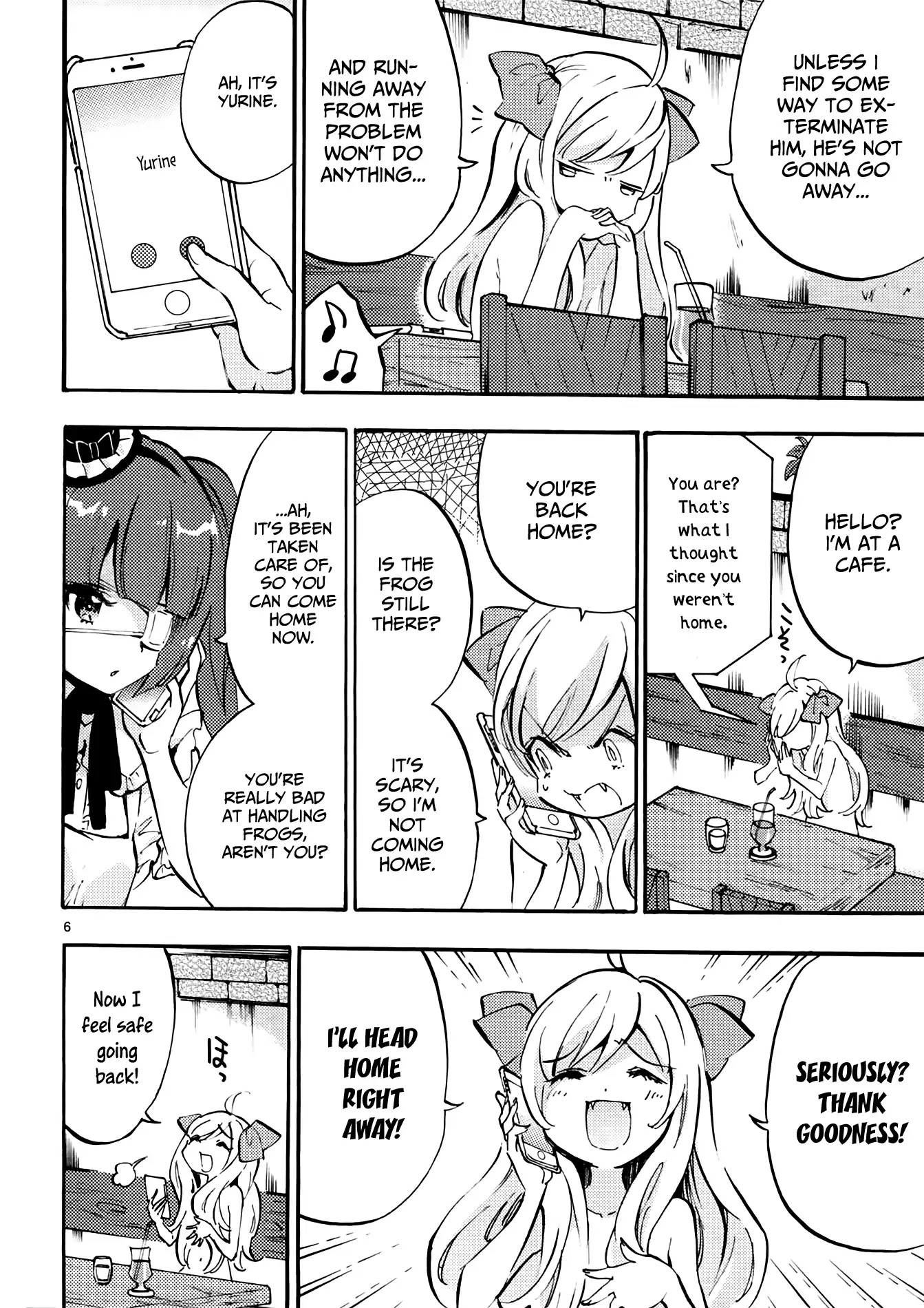 Jashin-chan Dropkick Chapter 35 page 6 - Chapter 35: The Frog Staring at Jyashin