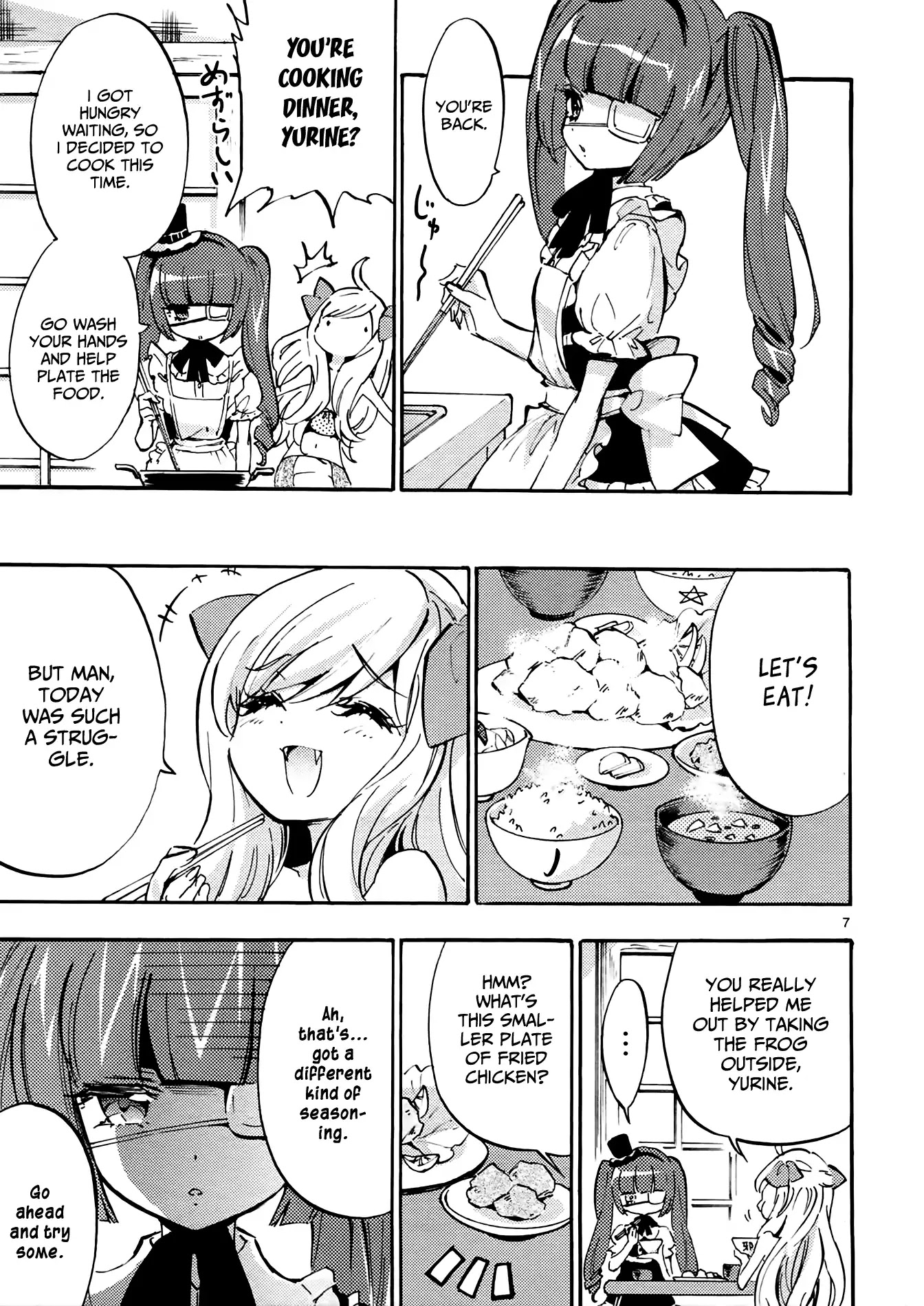 Jashin-chan Dropkick Chapter 35 page 7 - Chapter 35: The Frog Staring at Jyashin