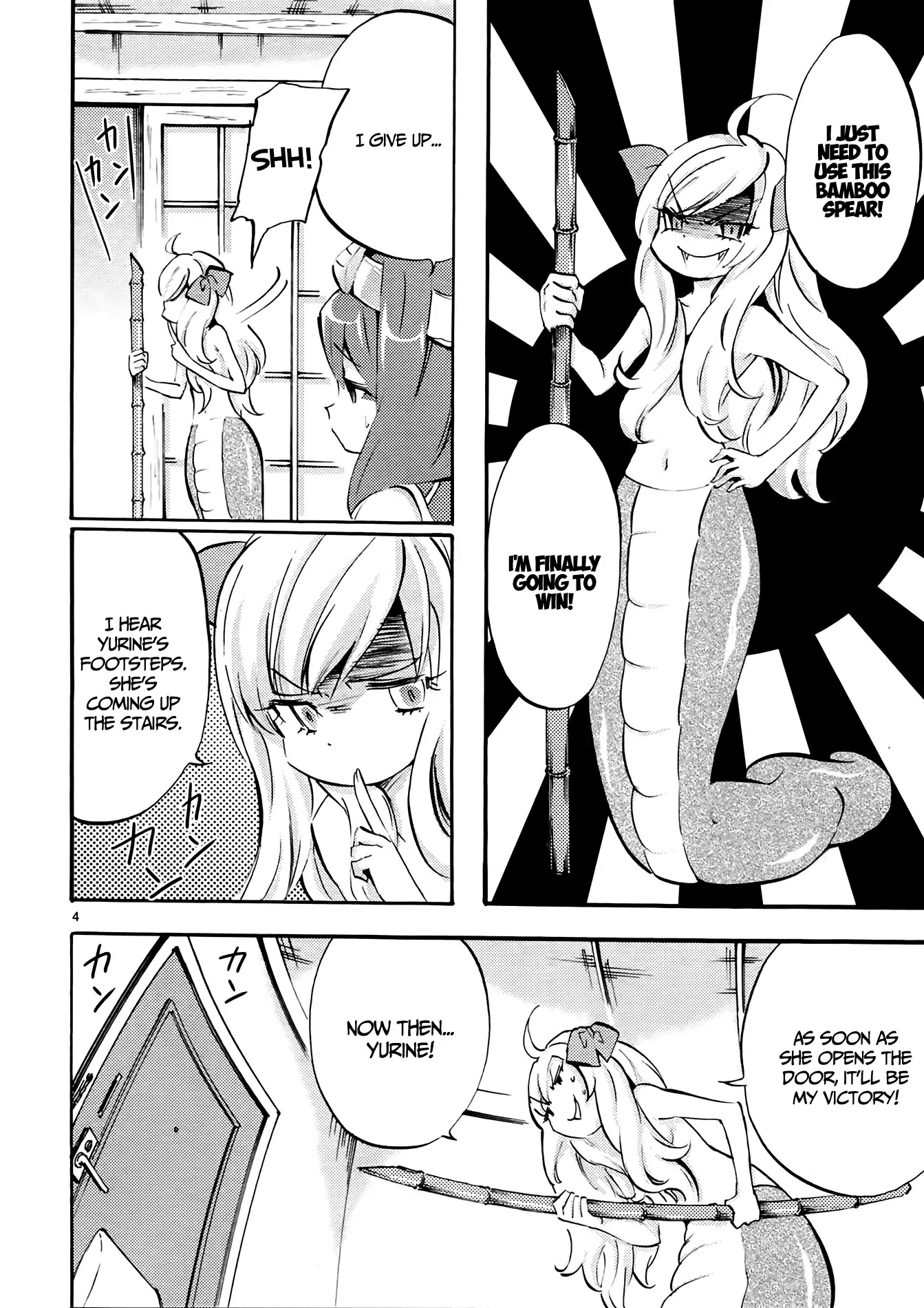 Jashin-chan Dropkick Chapter 36 page 4 - Chapter 36: A Bamboo Spear is Stronger than a Bamboo Plane