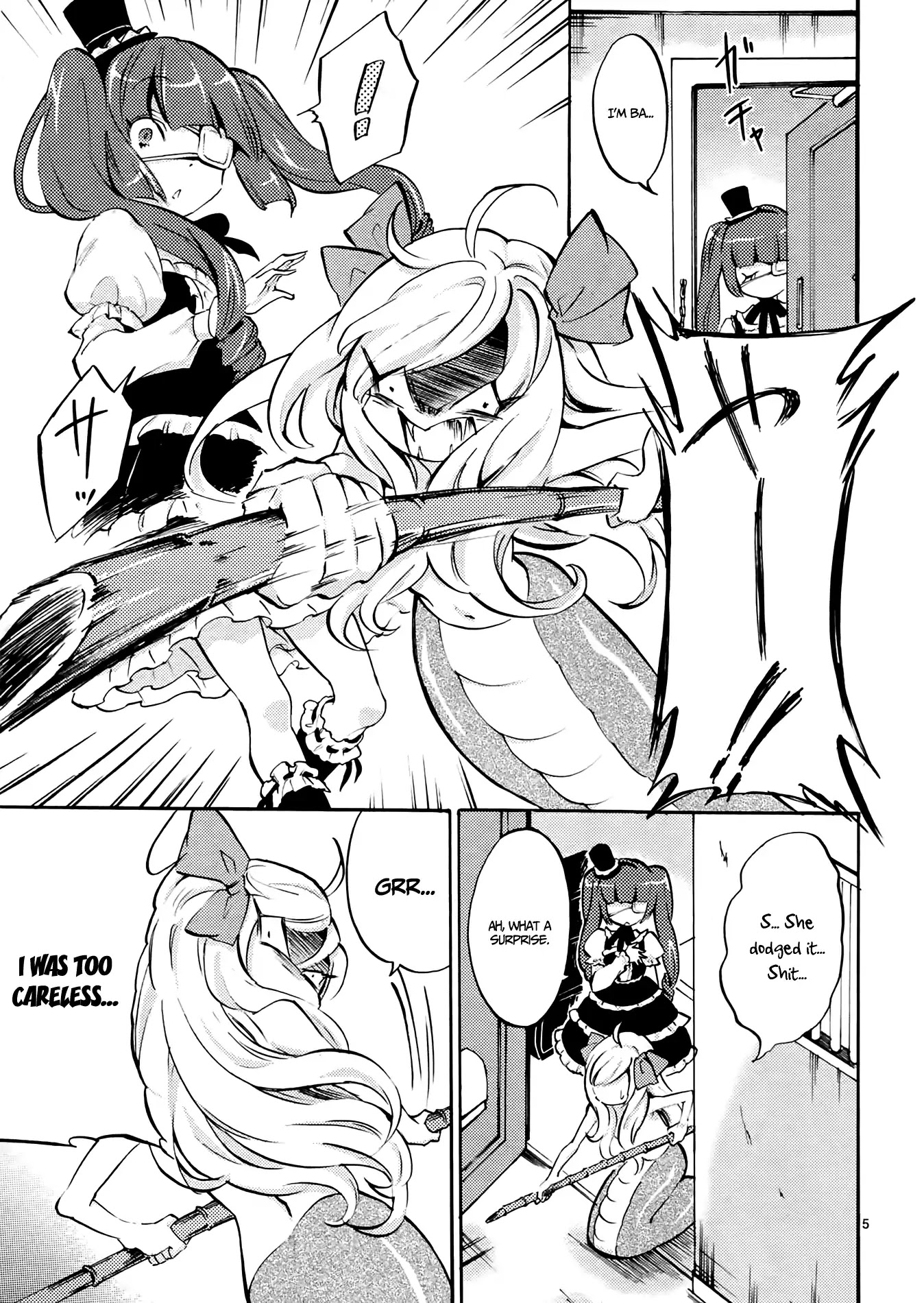 Jashin-chan Dropkick Chapter 36 page 5 - Chapter 36: A Bamboo Spear is Stronger than a Bamboo Plane
