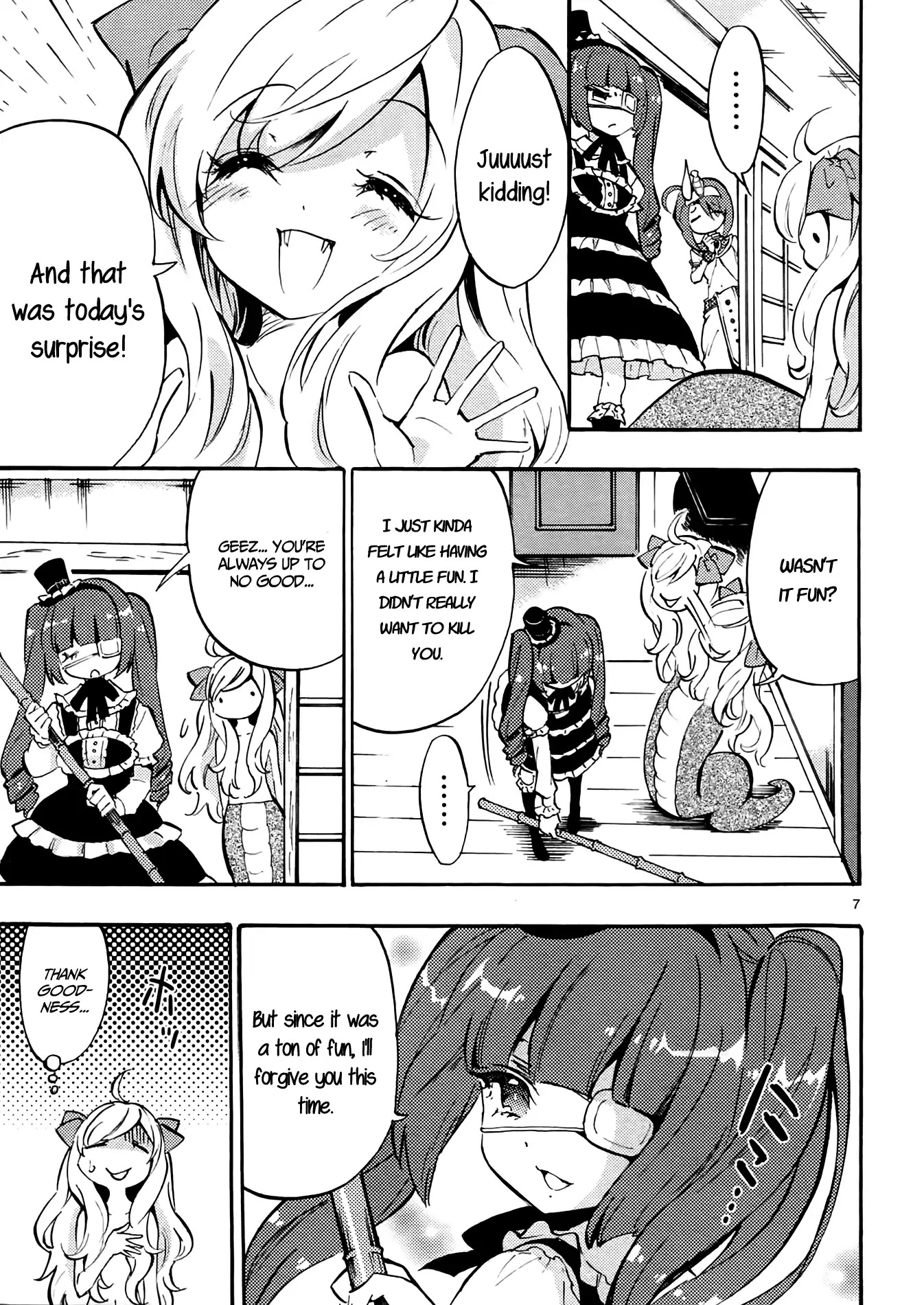 Jashin-chan Dropkick Chapter 36 page 7 - Chapter 36: A Bamboo Spear is Stronger than a Bamboo Plane