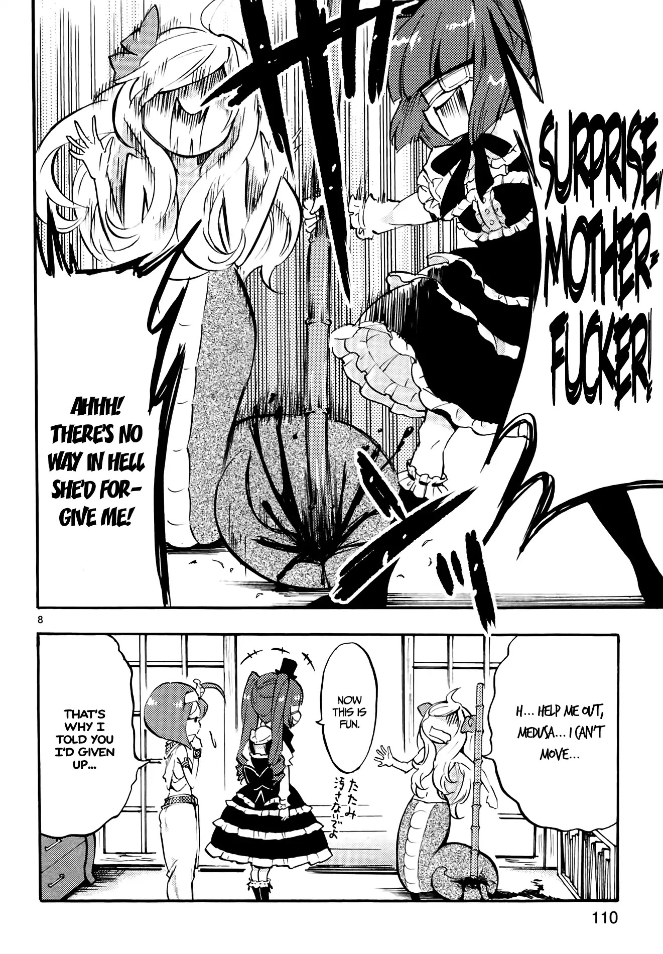 Jashin-chan Dropkick Chapter 36 page 8 - Chapter 36: A Bamboo Spear is Stronger than a Bamboo Plane