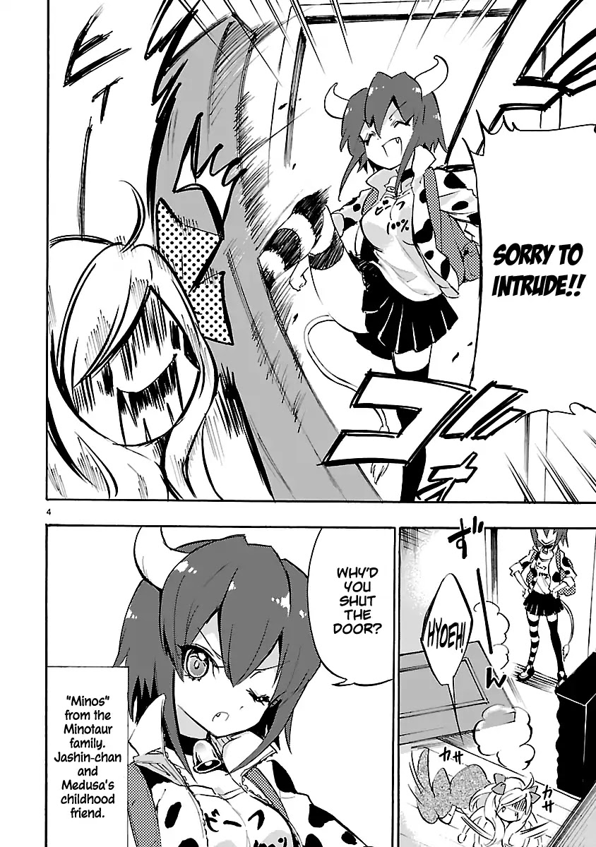 Jashin-chan Dropkick Chapter 38 page 5 - Chapter 38: A New Demon! Minos Appears!