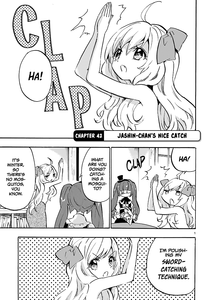 Jashin-chan Dropkick Chapter 42 page 1 - Chapter 42: Jashin-chan's Nice Catch