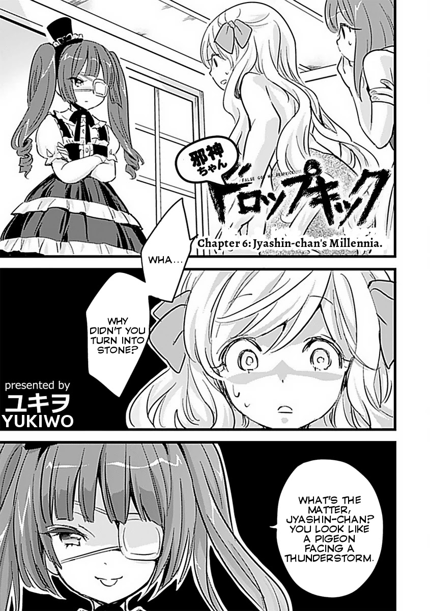 Jashin-chan Dropkick Chapter 6 page 1 - Chapter 6: Jyashin-chan's Millennia