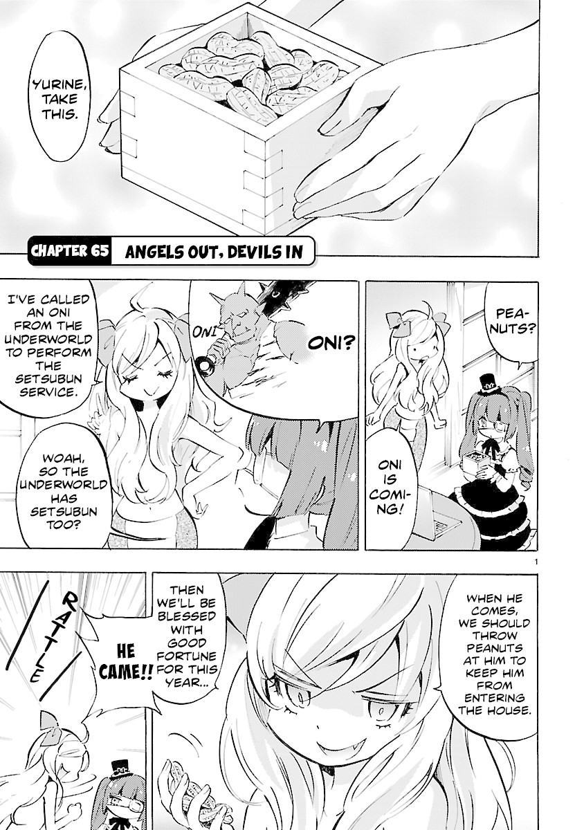 Jashin-chan Dropkick Chapter 65 page 1 - Chapter 65: Angels Out, Devils In