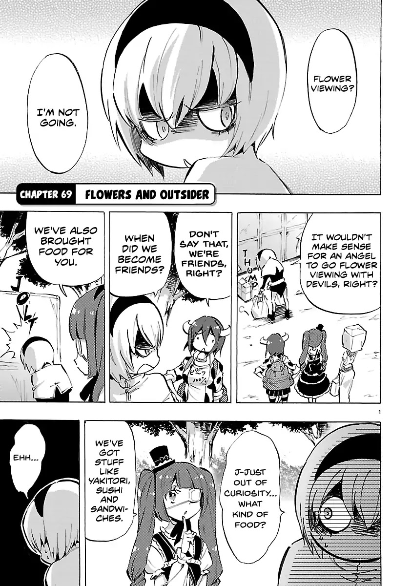Jashin-chan Dropkick Chapter 69 page 1 - Chapter 69: Flowers and Outsider