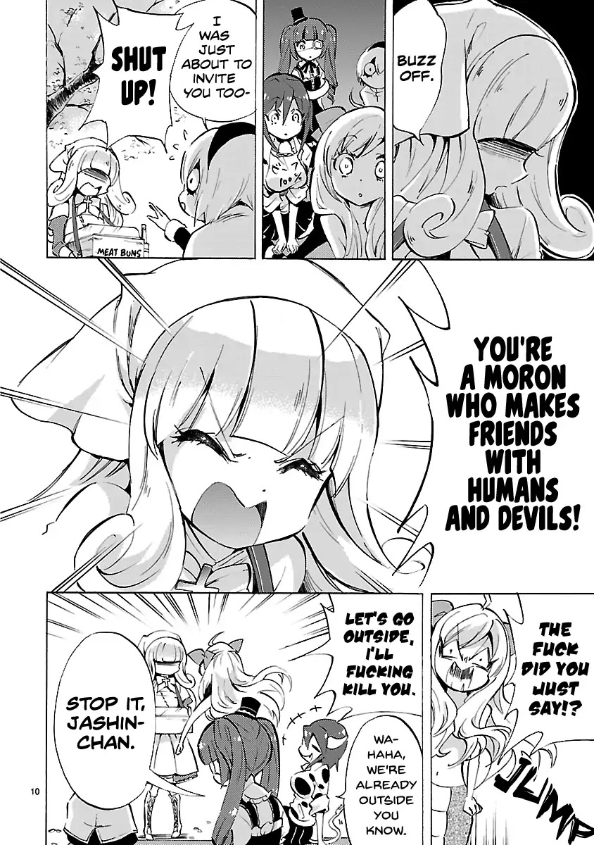 Jashin-chan Dropkick Chapter 69 page 10 - Chapter 69: Flowers and Outsider