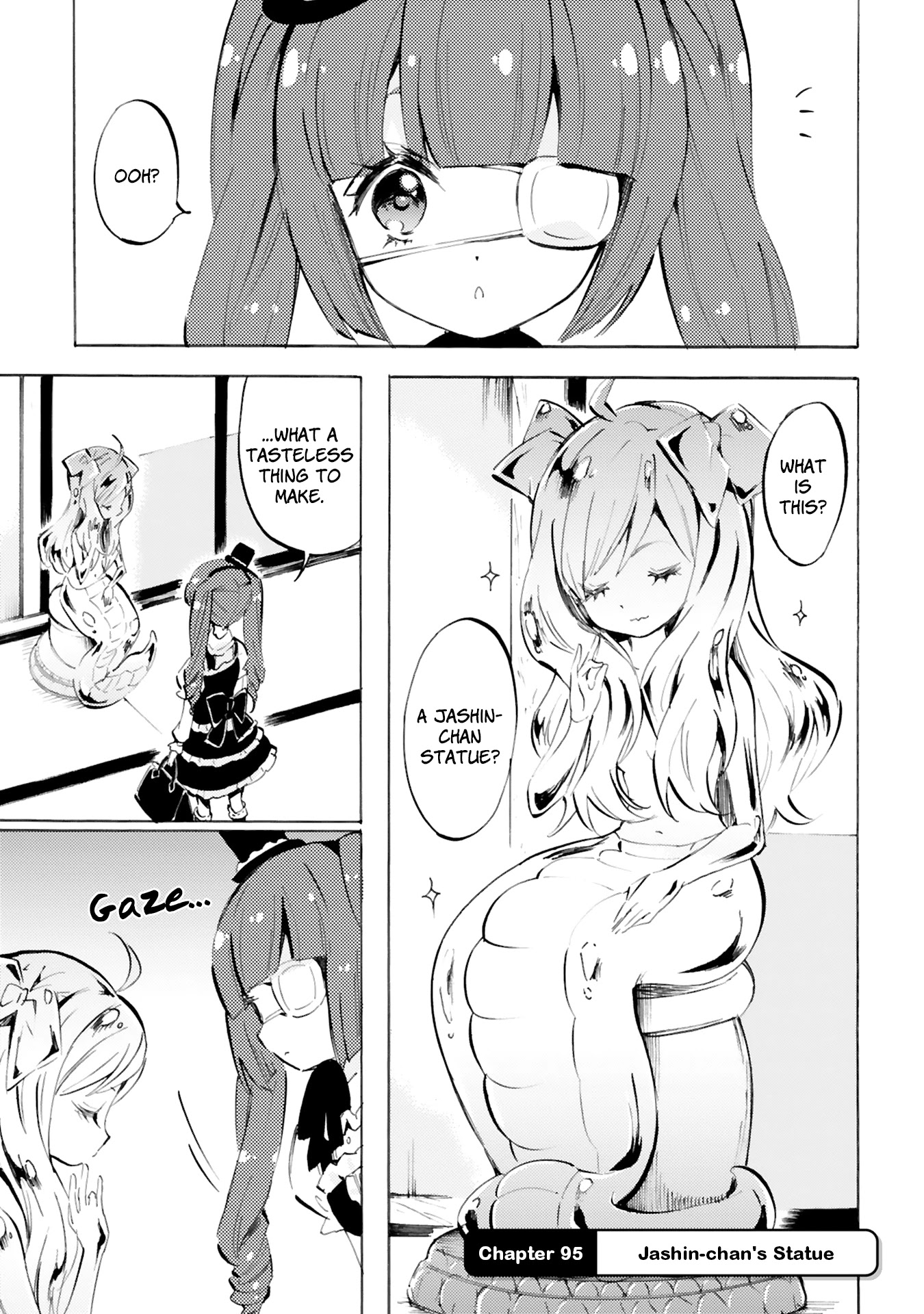 Jashin-chan Dropkick Chapter 95 page 1 - Chapter 95: Jashin-chan's Statue