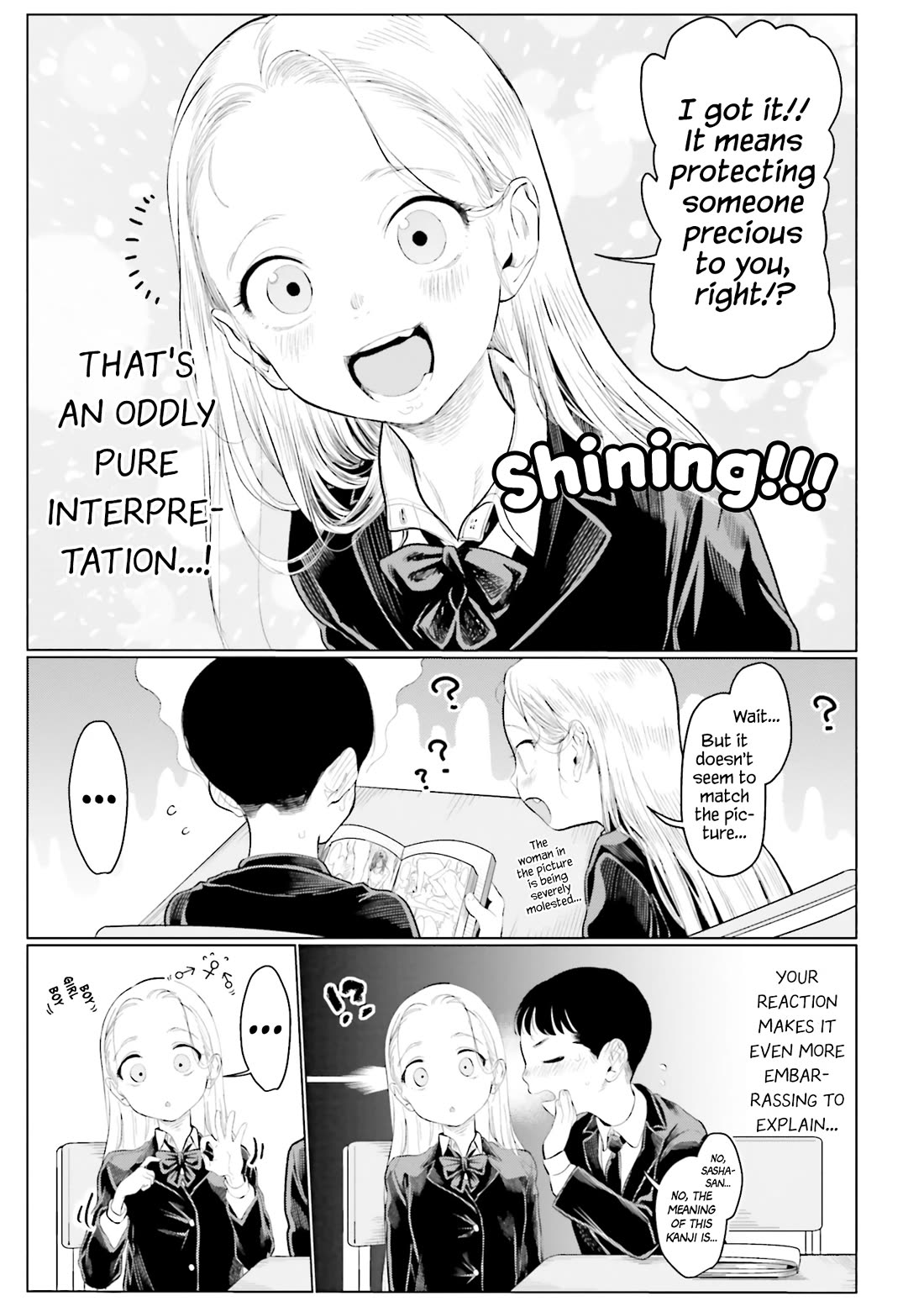JC Sasha and Her Otaku Classmate Chapter 12 page 5 - Chapter 12: A Lesson in Kanji