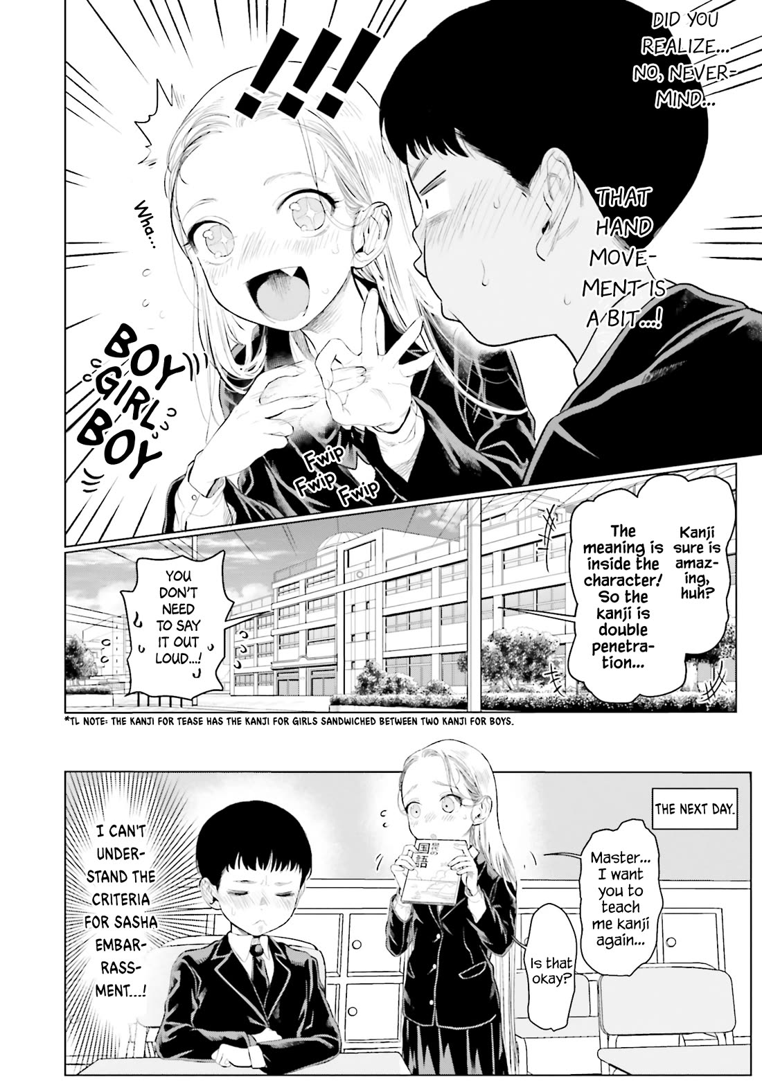 JC Sasha and Her Otaku Classmate Chapter 12 page 6 - Chapter 12: A Lesson in Kanji