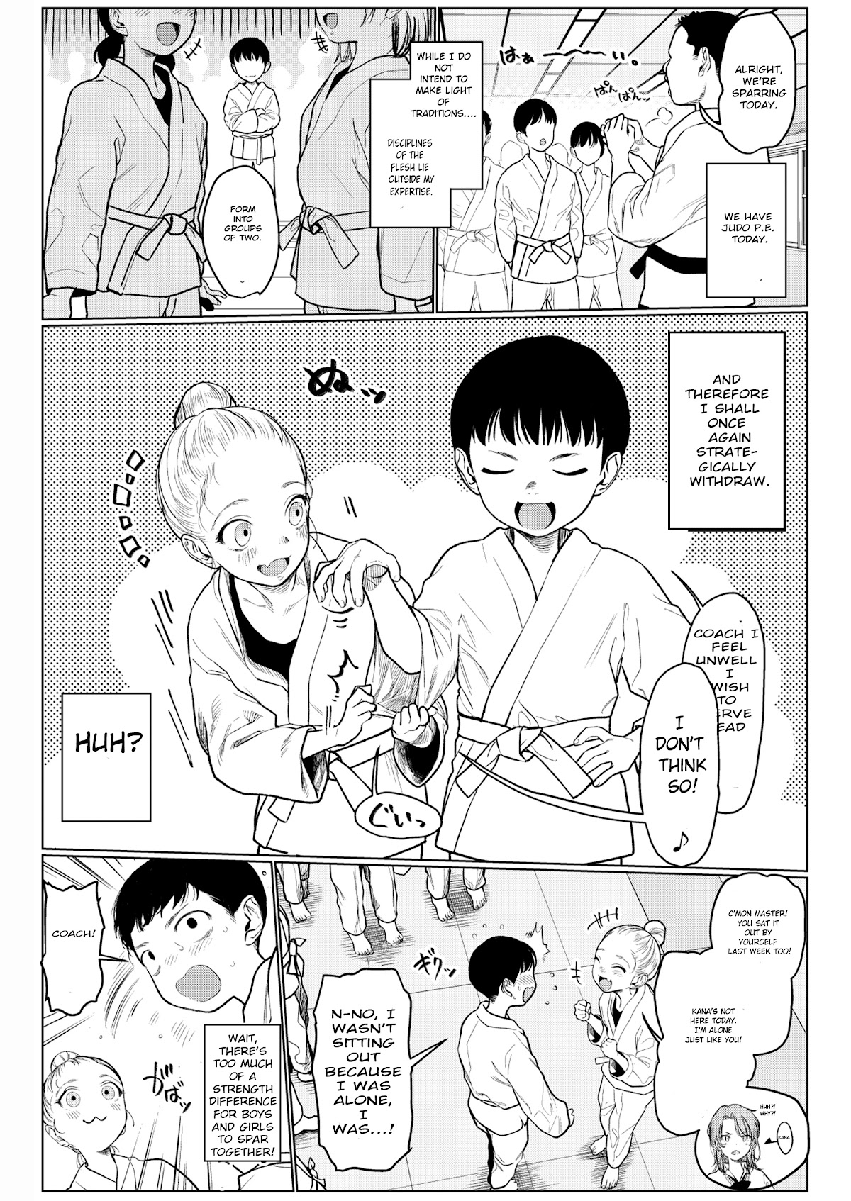 JC Sasha and Her Otaku Classmate Chapter 16 page 1 - Chapter 16: P.E. Judo class