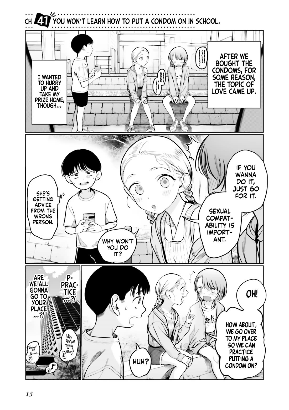 JC Sasha and Her Otaku Classmate Chapter 41 page 1 - Chapter 41: You Won't Learn How To Put a Condom on in School.