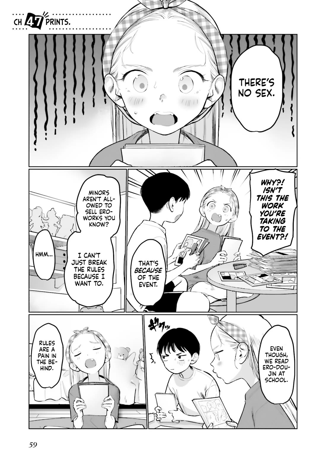 JC Sasha and Her Otaku Classmate Chapter 47 page 1 - Chapter 47: Prints.