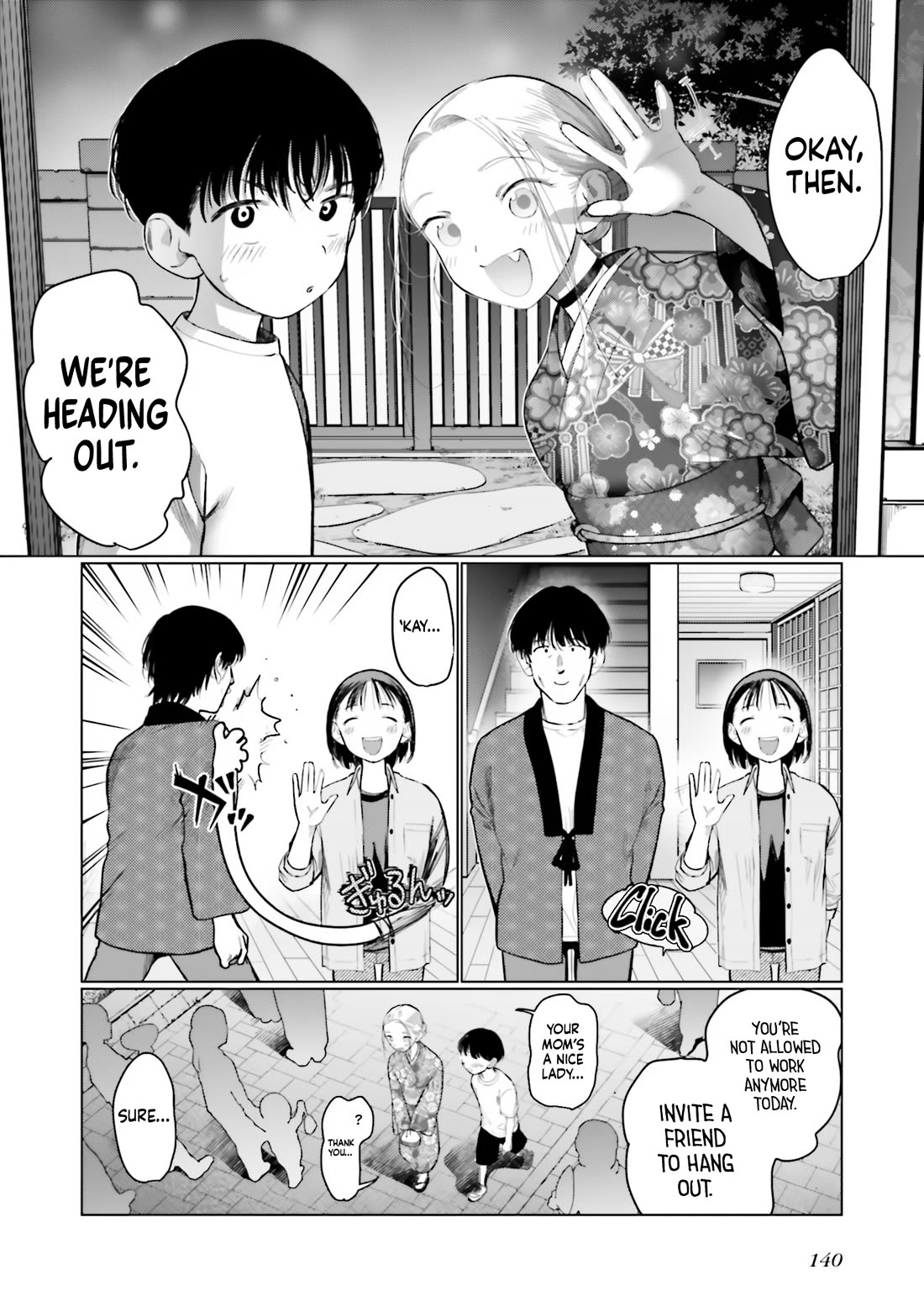 JC Sasha and Her Otaku Classmate Chapter 57 page 8 - Chapter 57: A Blonde-Haired, Blue-Eyed Girl Wearing a Kimono.
