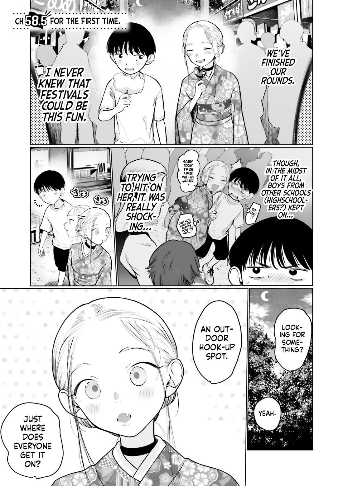 JC Sasha and Her Otaku Classmate Chapter 58.5 page 1 - Chapter 58.5: For the First Time.