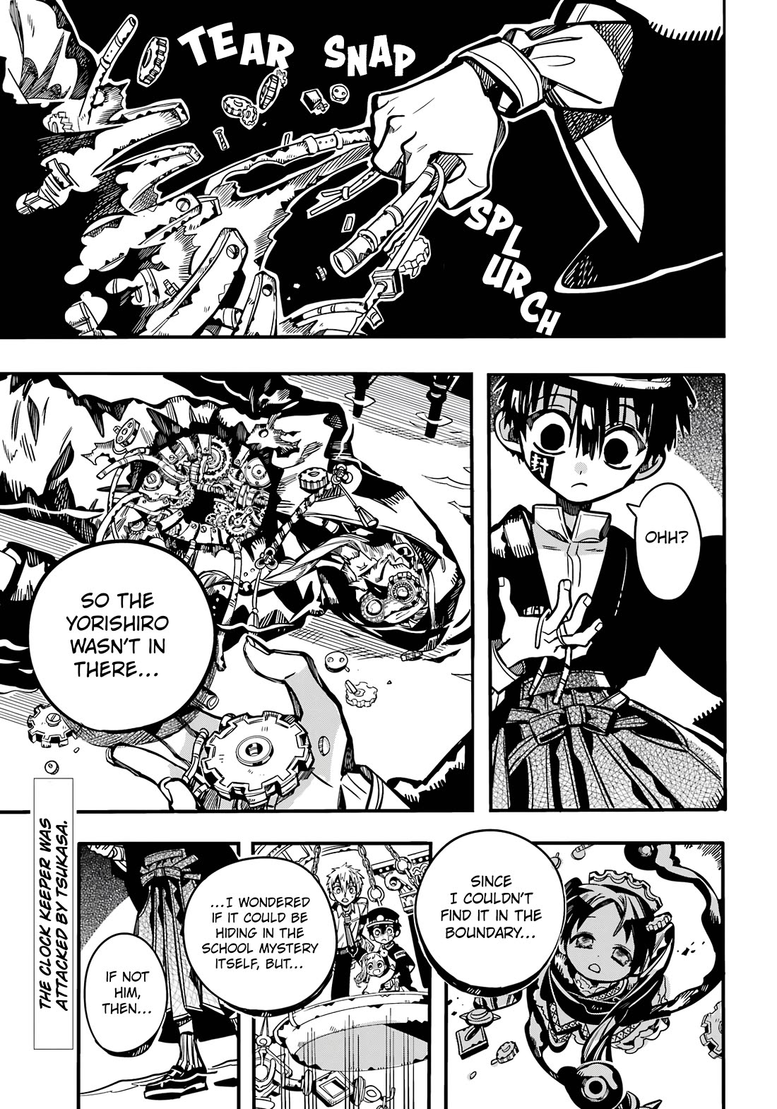 Jibaku Shounen Hanako-kun Chapter 110 page 2 - Chapter 110: The Trial of the Clock Keepers (Part 3)