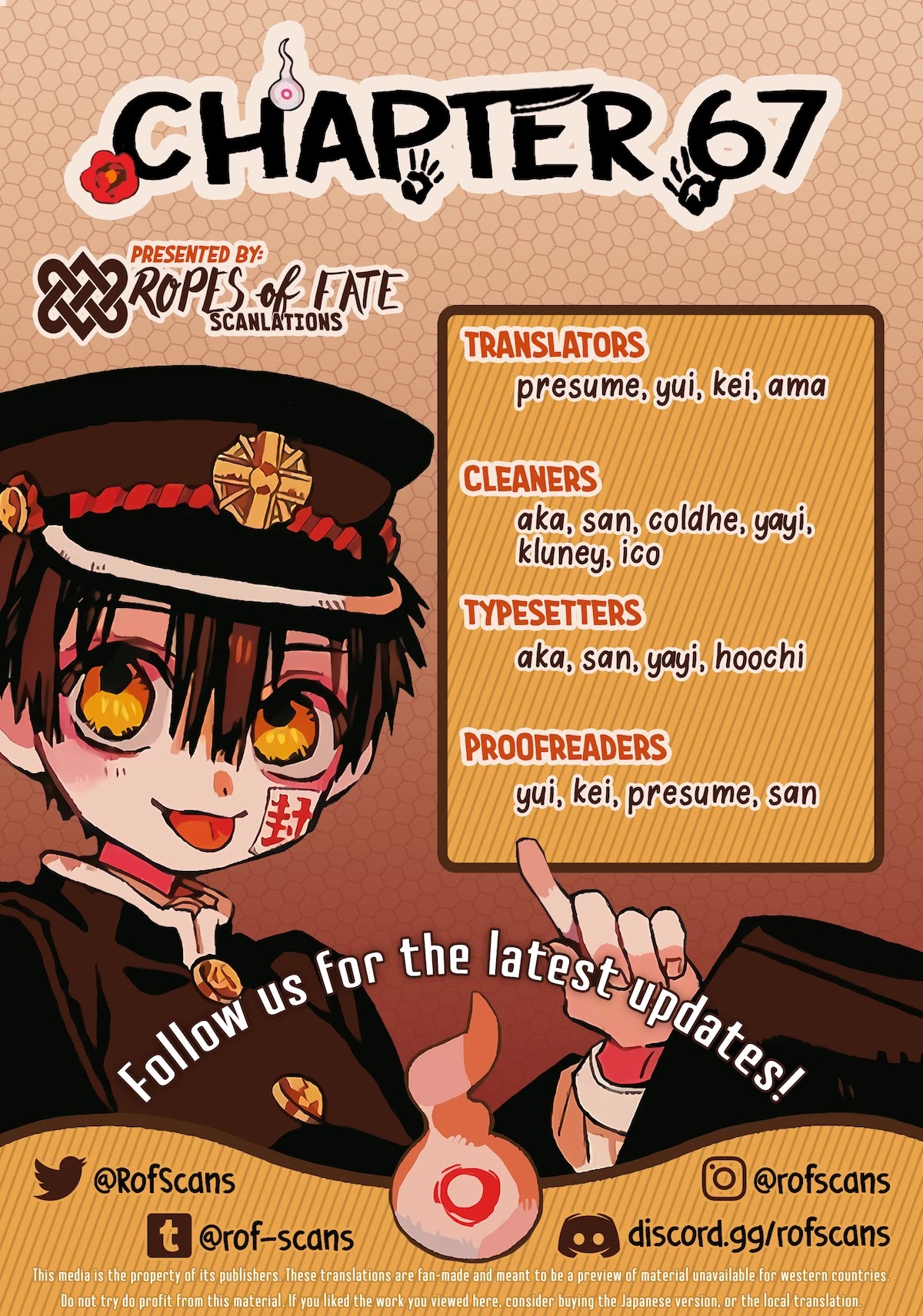 Jibaku Shounen Hanako-kun Chapter 67 page 1 - Chapter 67: Sumire (Part 2)