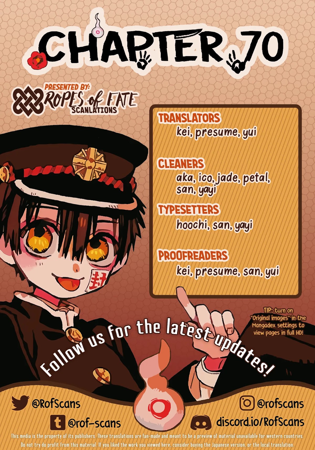 Jibaku Shounen Hanako-kun Chapter 70 page 1 - Chapter 70: Akane and Aoi (Part 2)