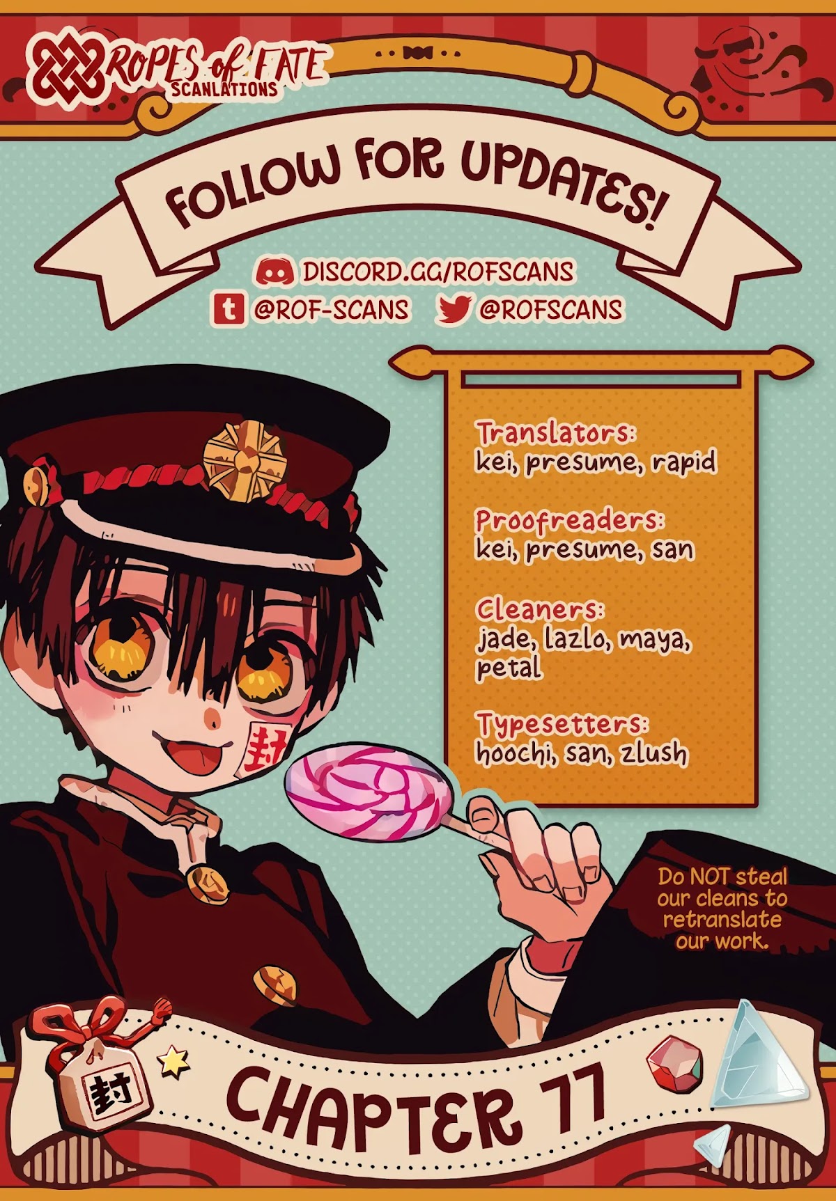 Jibaku Shounen Hanako-kun Chapter 77 page 1 - Chapter 77: The Red House (Part 2)
