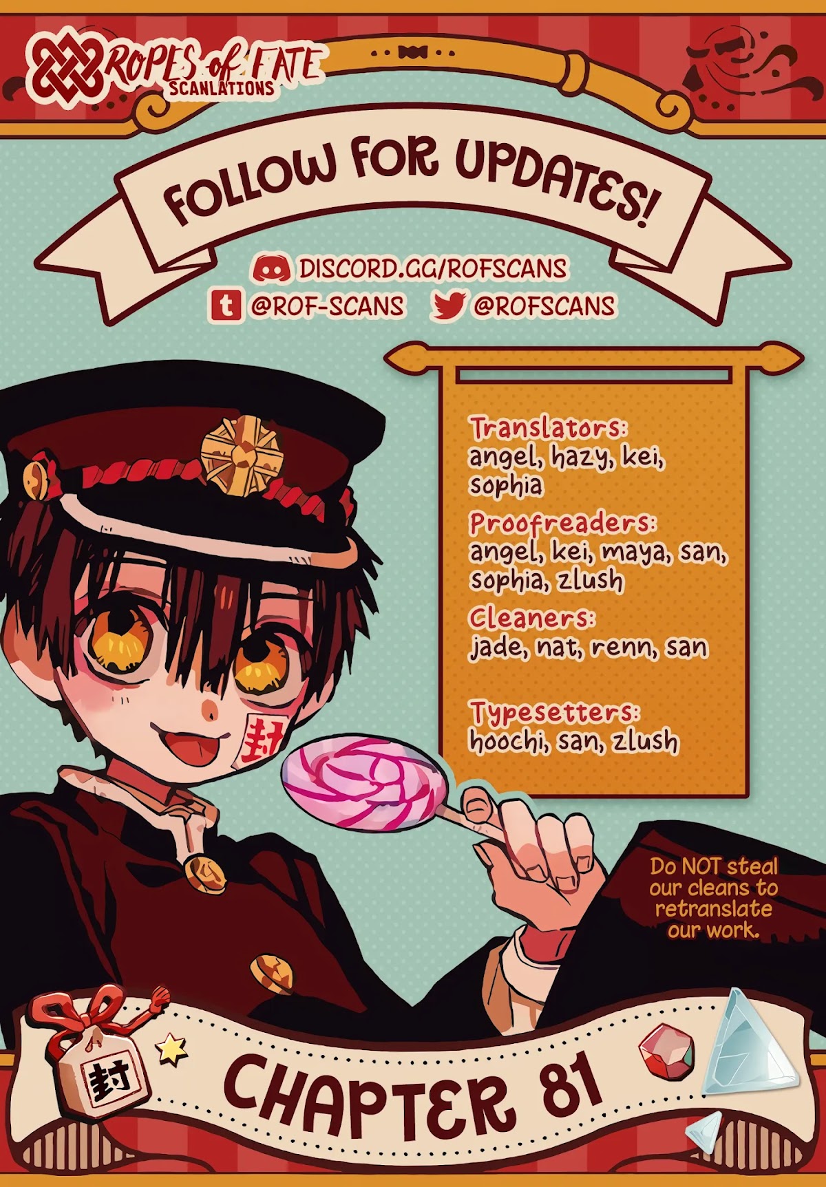 Jibaku Shounen Hanako-kun Chapter 81 page 1 - Chapter 81: The Red House (Part 6)