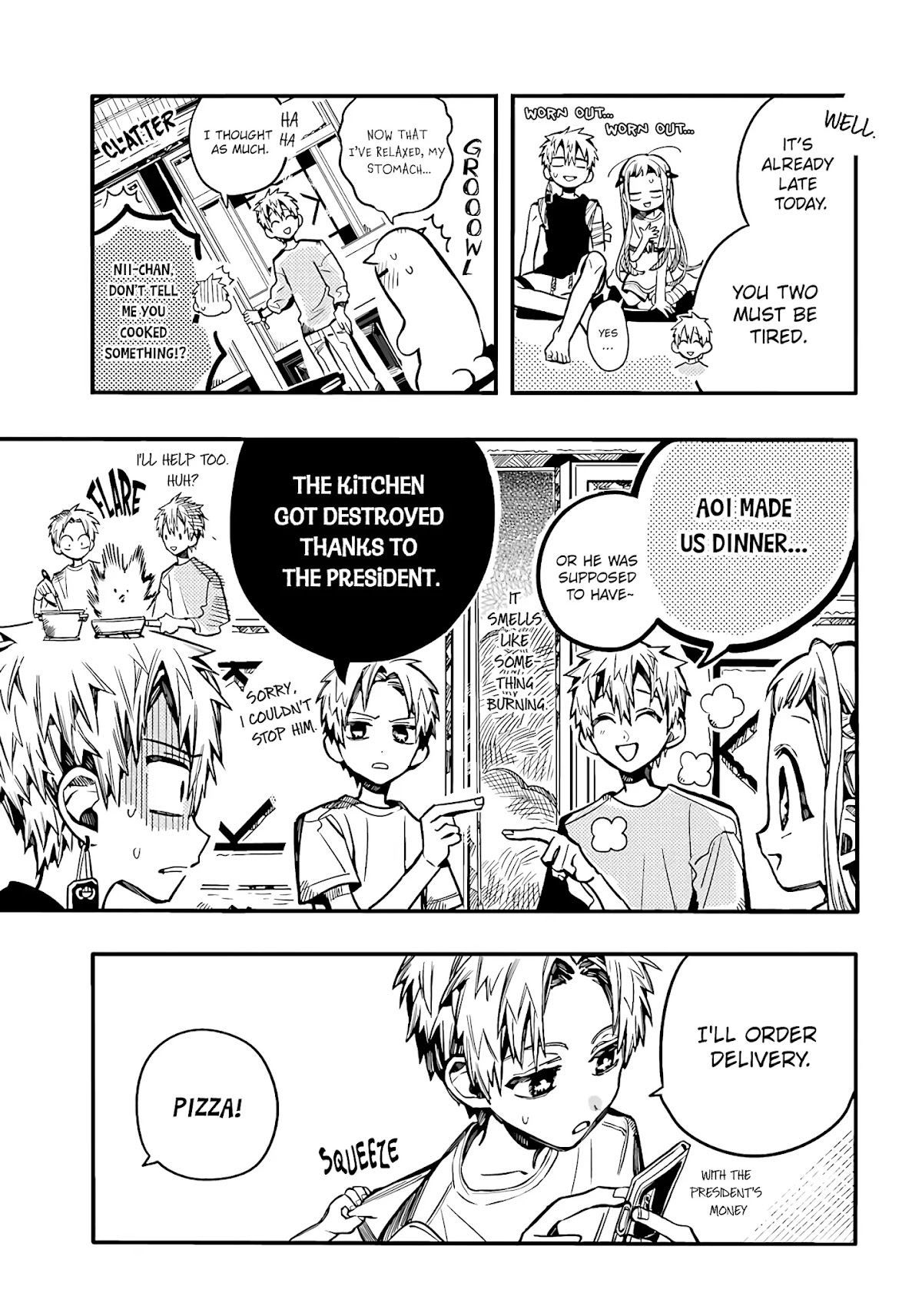 Jibaku Shounen Hanako-kun Chapter 83 page 12 - Chapter 83: Pizza Party