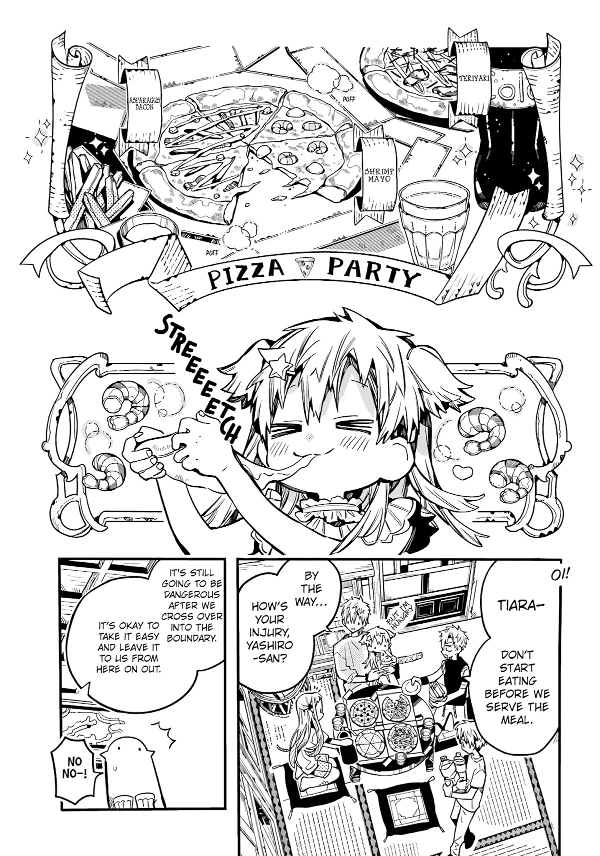 Jibaku Shounen Hanako-kun Chapter 83 page 14 - Chapter 83: Pizza Party