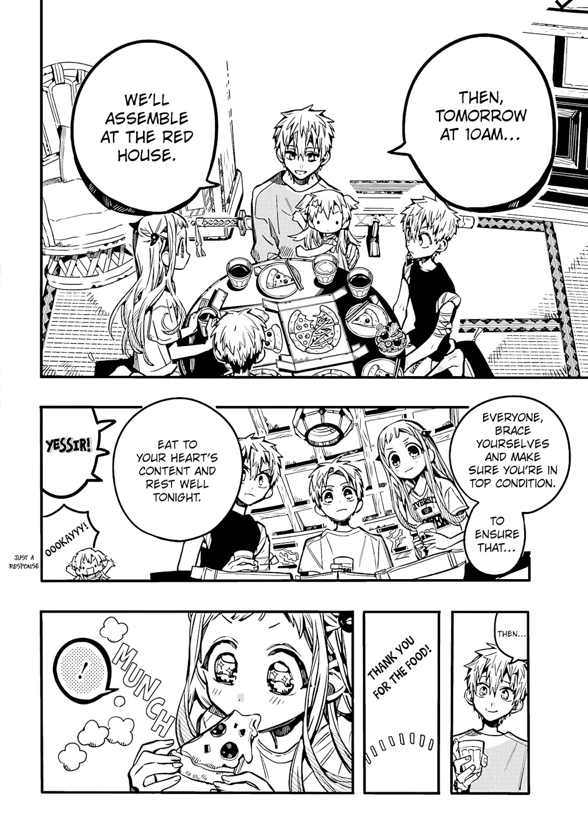 Jibaku Shounen Hanako-kun Chapter 83 page 17 - Chapter 83: Pizza Party