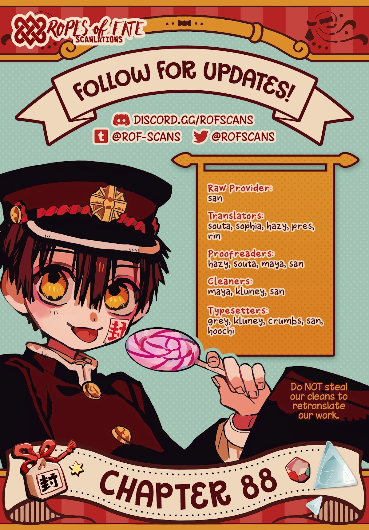 Jibaku Shounen Hanako-kun Chapter 88 page 1 - Chapter 88: Oni