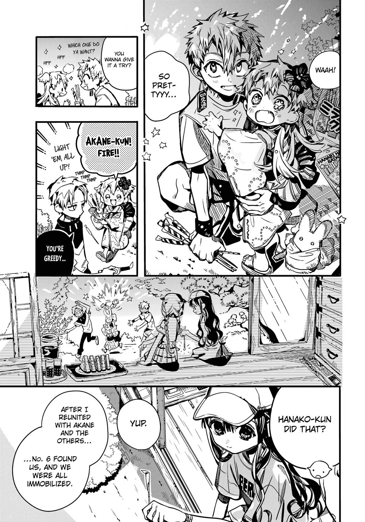 Jibaku Shounen Hanako-kun Chapter 96 page 22 - Chapter 96: Fireworks Party