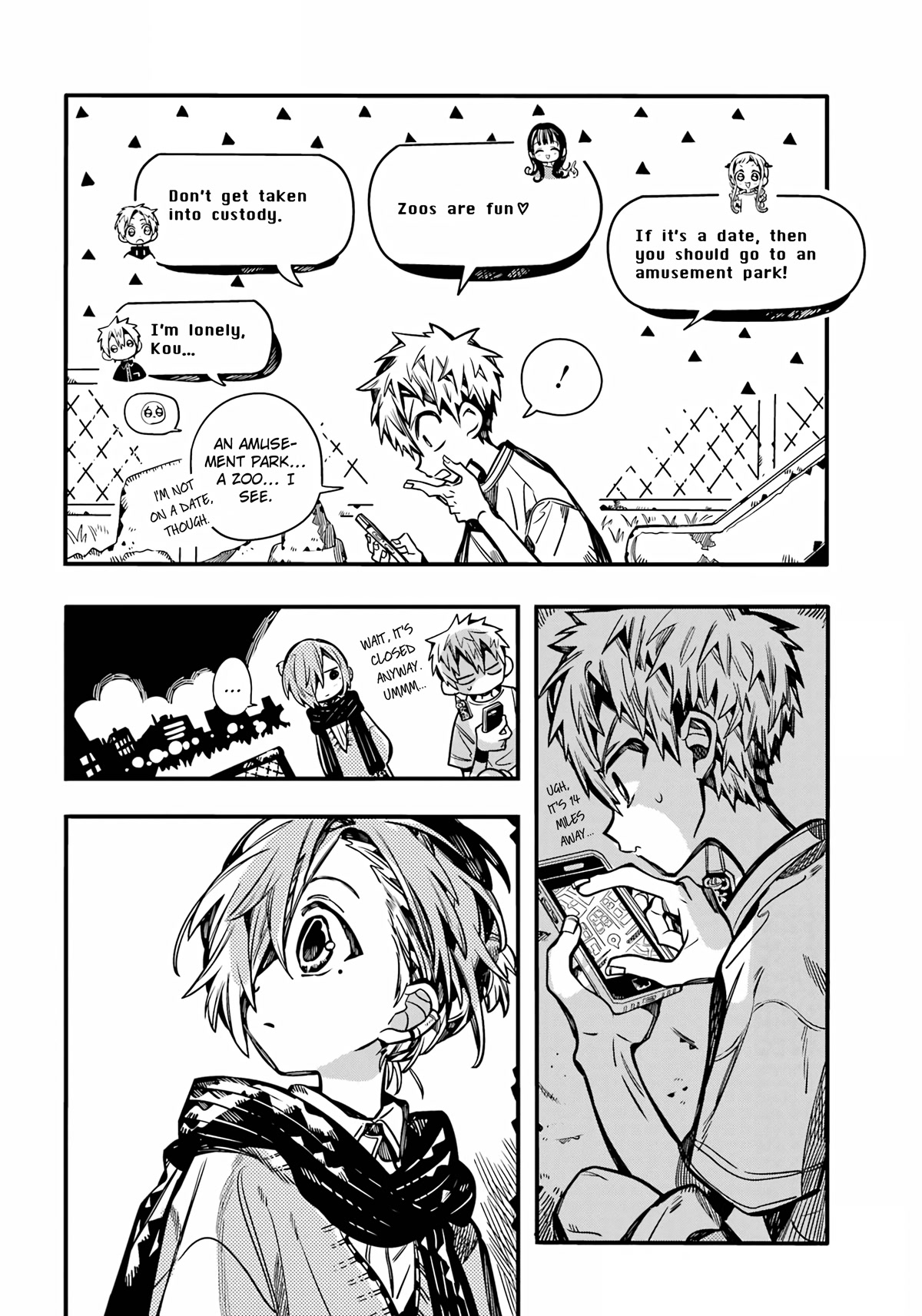 Jibaku Shounen Hanako-kun Chapter 98 page 15 - Chapter 98: Night Out (Part 1)