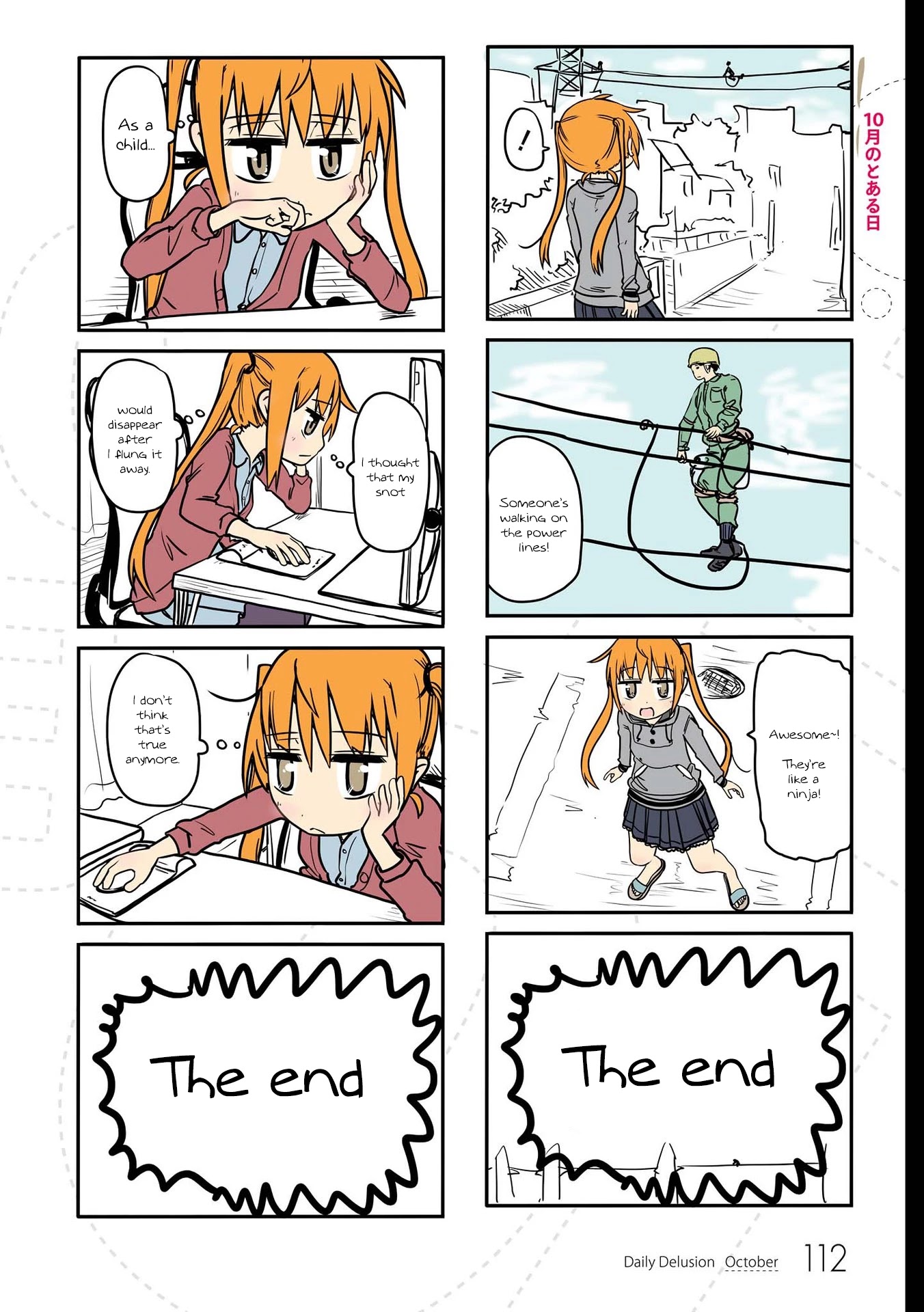 Jibun ga Twintail no Kawaii Onnanoko da to Omoikonde, Kyou no Dekigoto wo 4koma ni Suru Chapter 10 page 5 - Chapter 10: A Certain Day in October