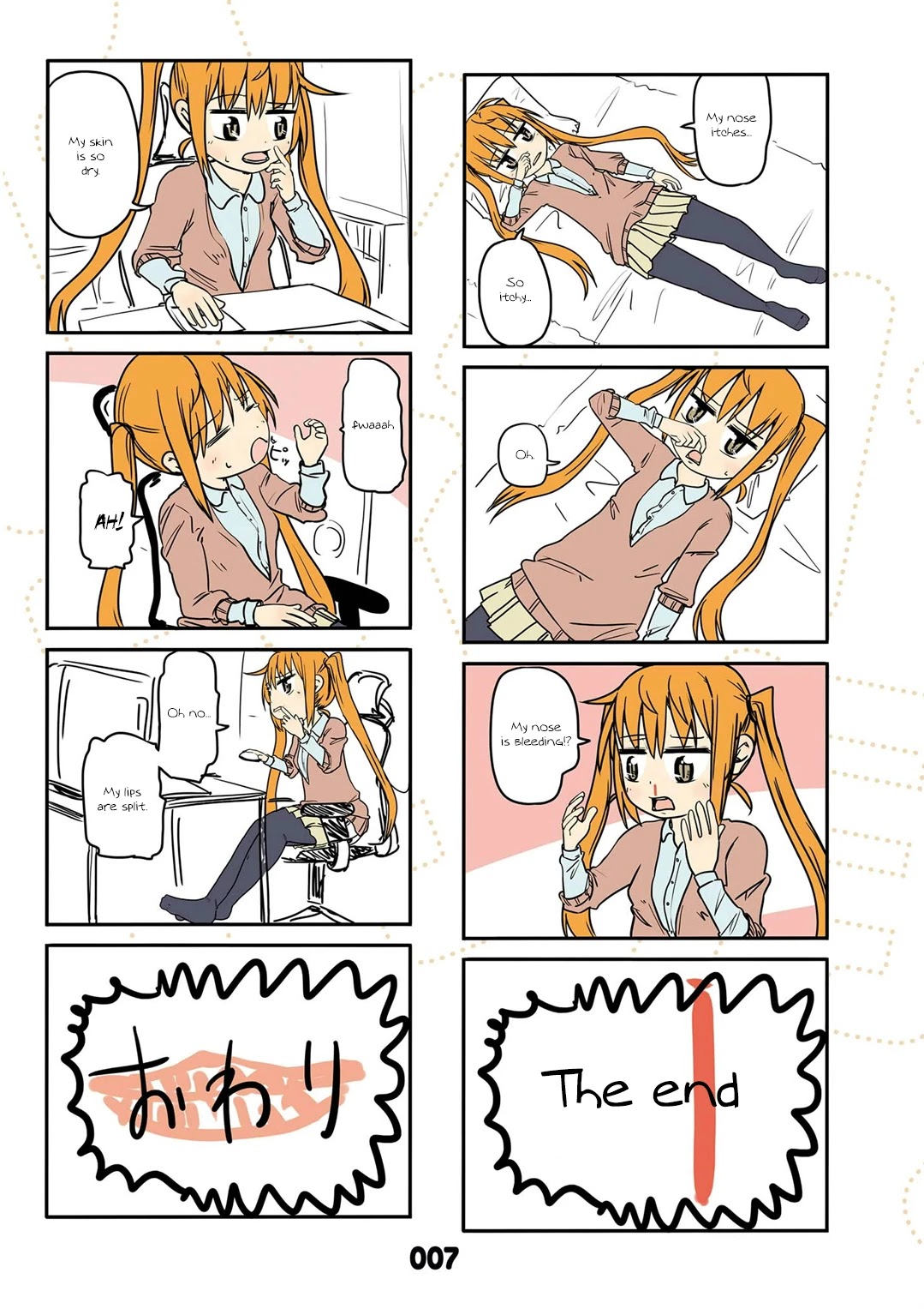 Jibun ga Twintail no Kawaii Onnanoko da to Omoikonde, Kyou no Dekigoto wo 4koma ni Suru Chapter 11 page 8 - Chapter 11: November's Twintails