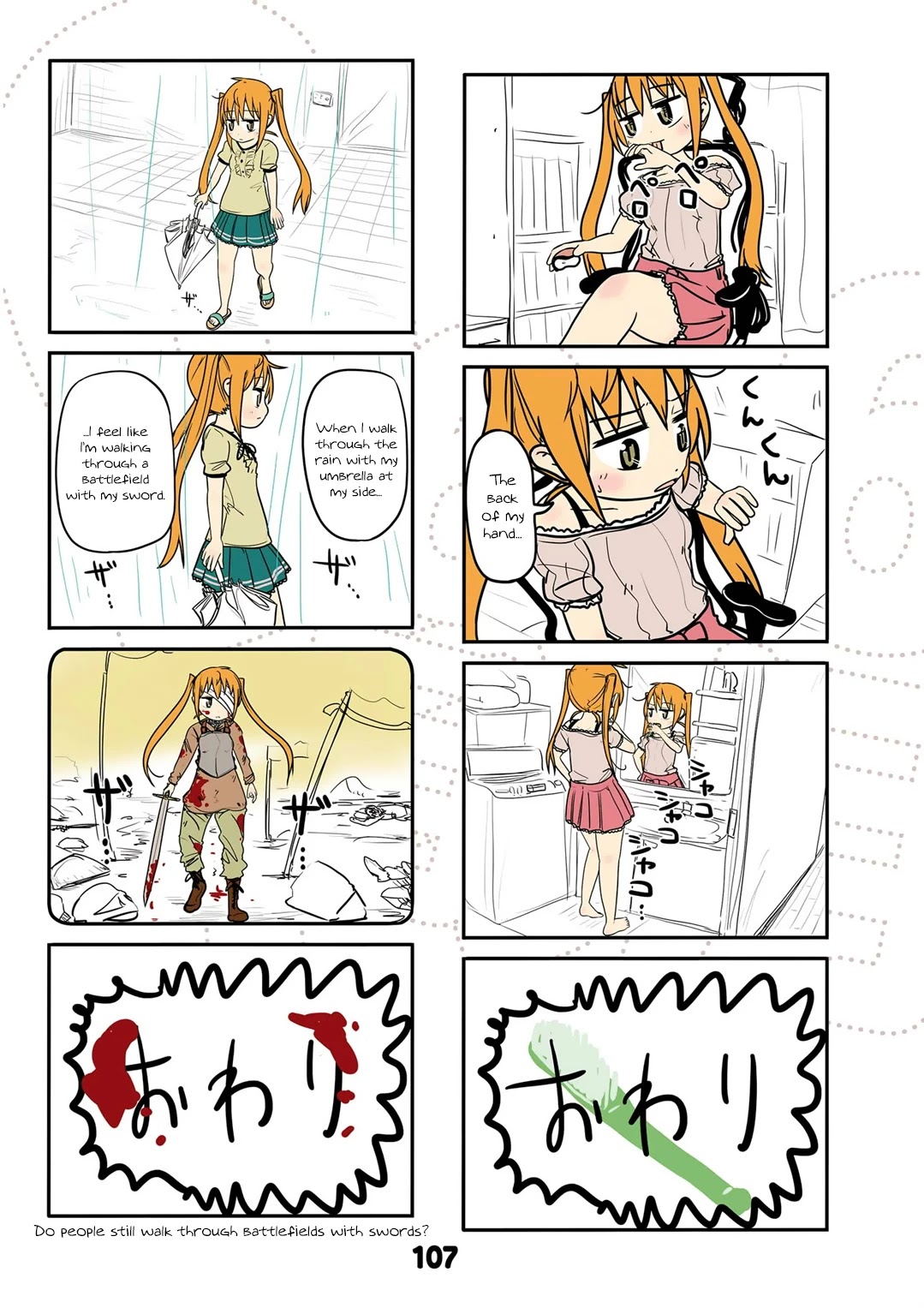 Jibun ga Twintail no Kawaii Onnanoko da to Omoikonde, Kyou no Dekigoto wo 4koma ni Suru Chapter 18 page 5 - Chapter 18: June's Twintails