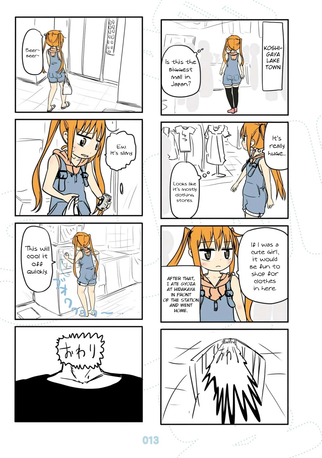 Jibun ga Twintail no Kawaii Onnanoko da to Omoikonde, Kyou no Dekigoto wo 4koma ni Suru Chapter 19 page 14 - Chapter 19: Summer Twintails
