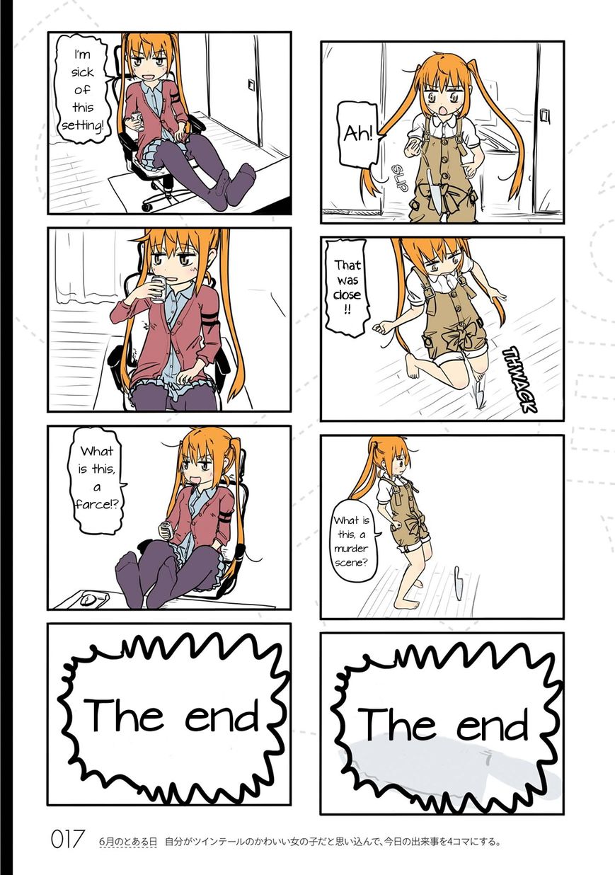Jibun ga Twintail no Kawaii Onnanoko da to Omoikonde, Kyou no Dekigoto wo 4koma ni Suru Chapter 2 page 6 - Chapter 2 : A Certain Day in June + Character Introduction