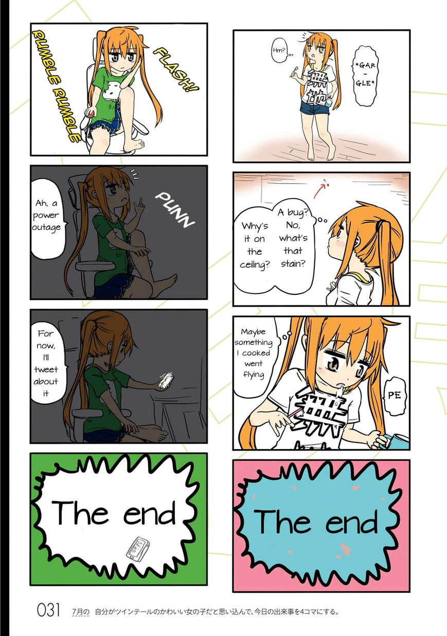 Jibun ga Twintail no Kawaii Onnanoko da to Omoikonde, Kyou no Dekigoto wo 4koma ni Suru Chapter 3 page 11 - Chapter 3 : July's Twintails