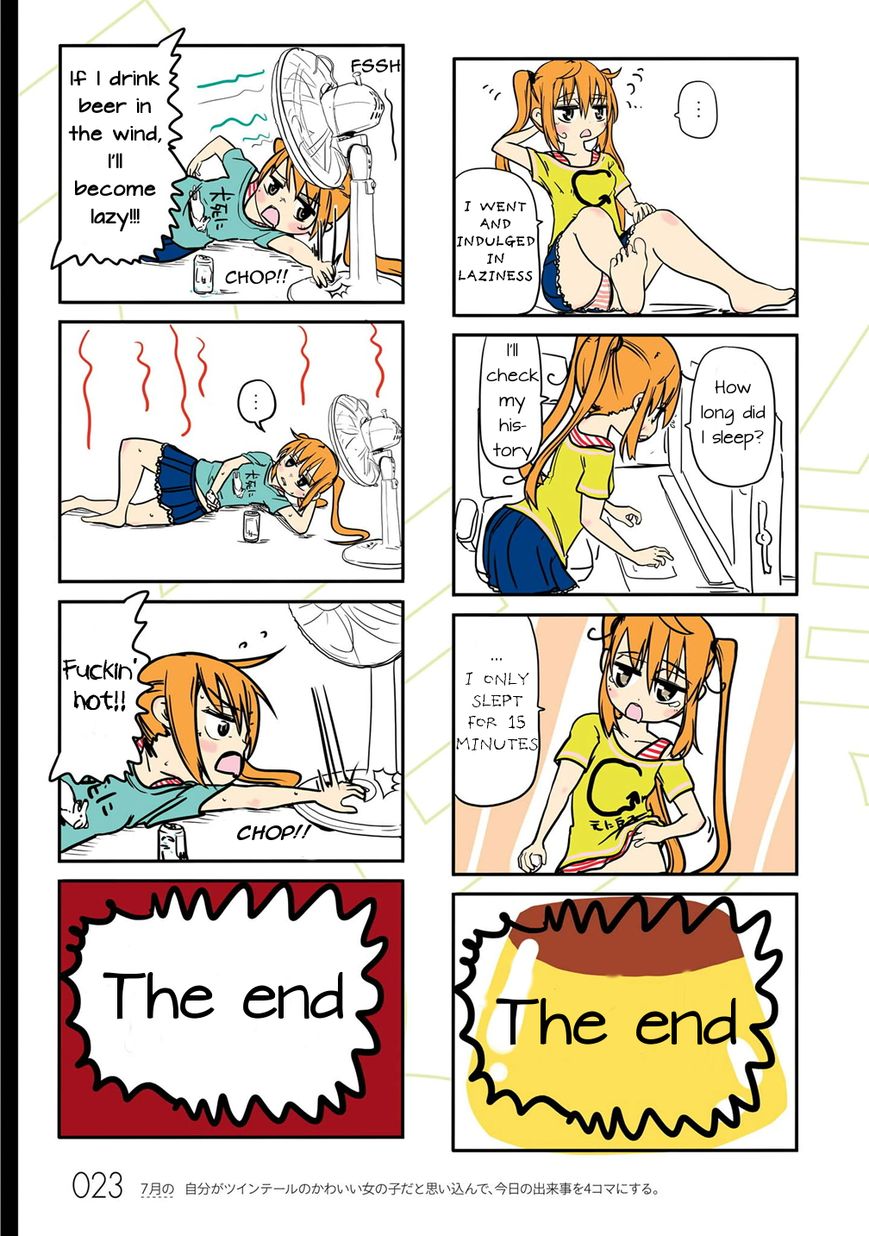 Jibun ga Twintail no Kawaii Onnanoko da to Omoikonde, Kyou no Dekigoto wo 4koma ni Suru Chapter 3 page 3 - Chapter 3 : July's Twintails