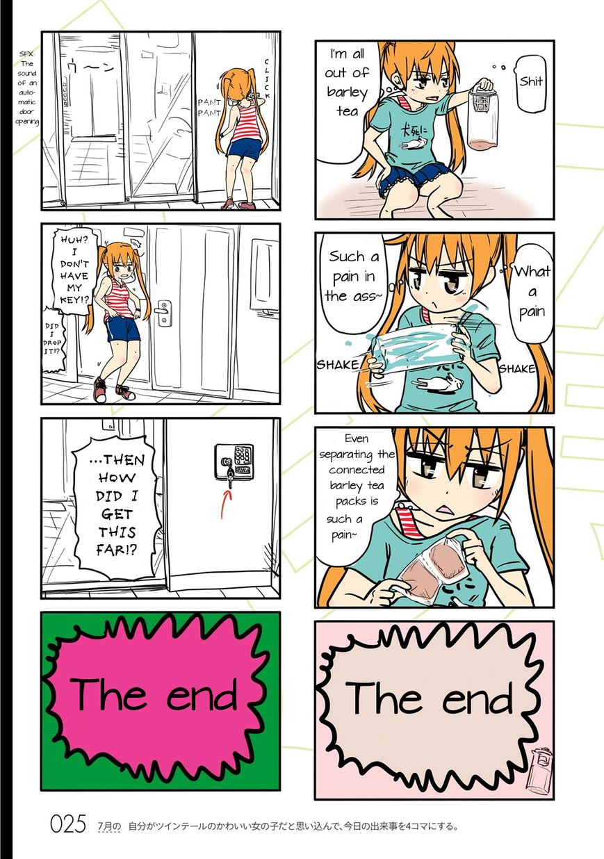 Jibun ga Twintail no Kawaii Onnanoko da to Omoikonde, Kyou no Dekigoto wo 4koma ni Suru Chapter 3 page 5 - Chapter 3 : July's Twintails