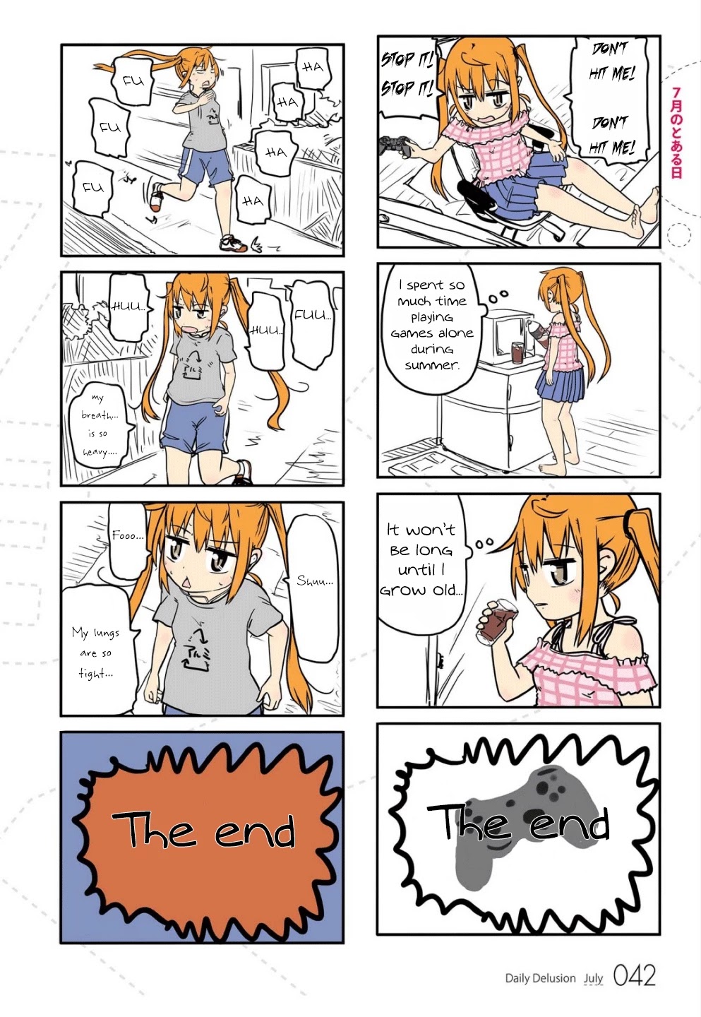 Jibun ga Twintail no Kawaii Onnanoko da to Omoikonde, Kyou no Dekigoto wo 4koma ni Suru Chapter 4 page 7 - Chapter 4: A Certain Day in July