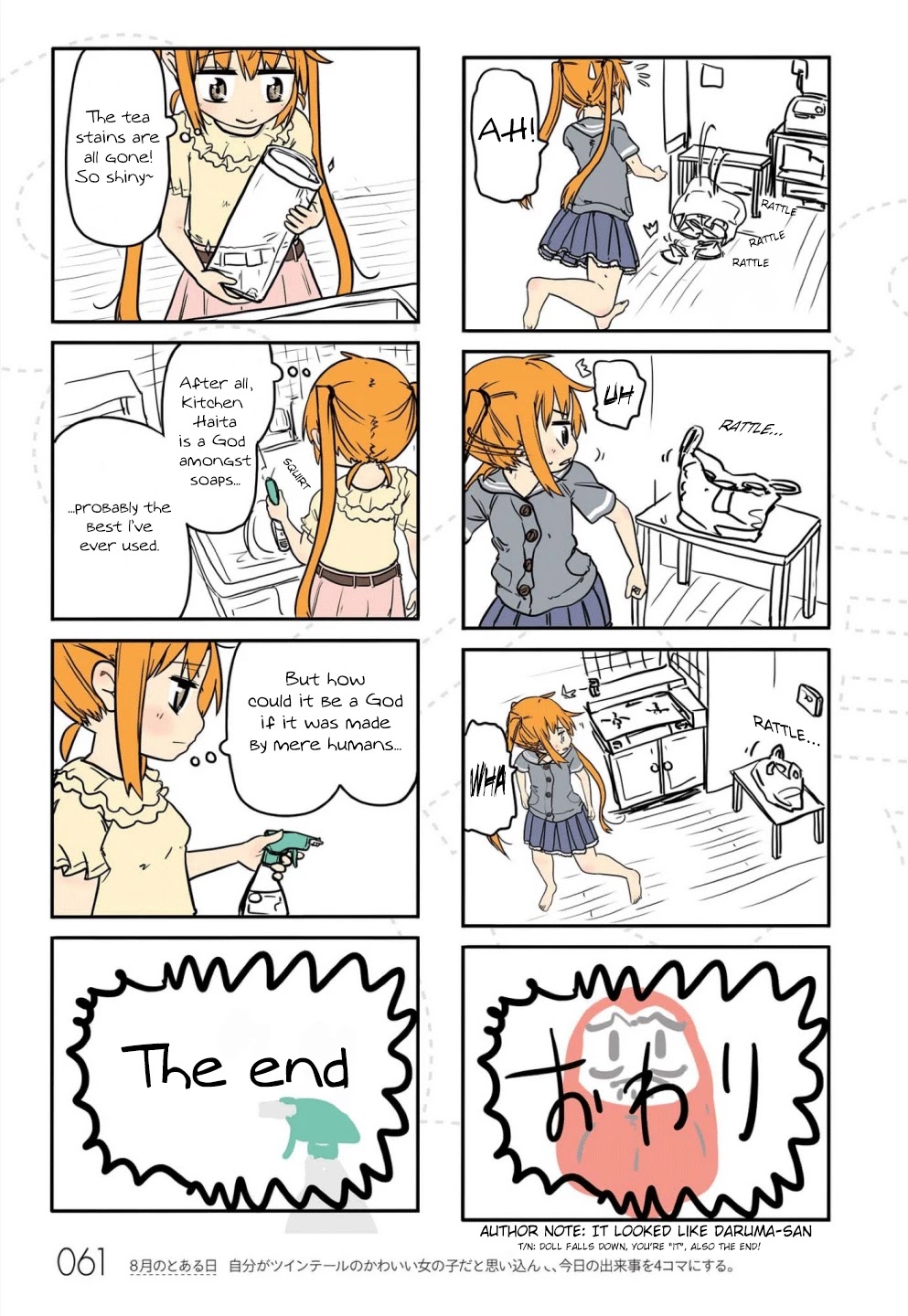 Jibun ga Twintail no Kawaii Onnanoko da to Omoikonde, Kyou no Dekigoto wo 4koma ni Suru Chapter 6 page 2 - Chapter 6: A Certain Day in August