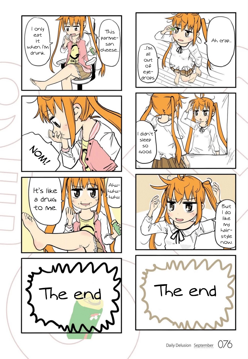 Jibun ga Twintail no Kawaii Onnanoko da to Omoikonde, Kyou no Dekigoto wo 4koma ni Suru Chapter 7 page 8 - Chapter 7: September's Twintails