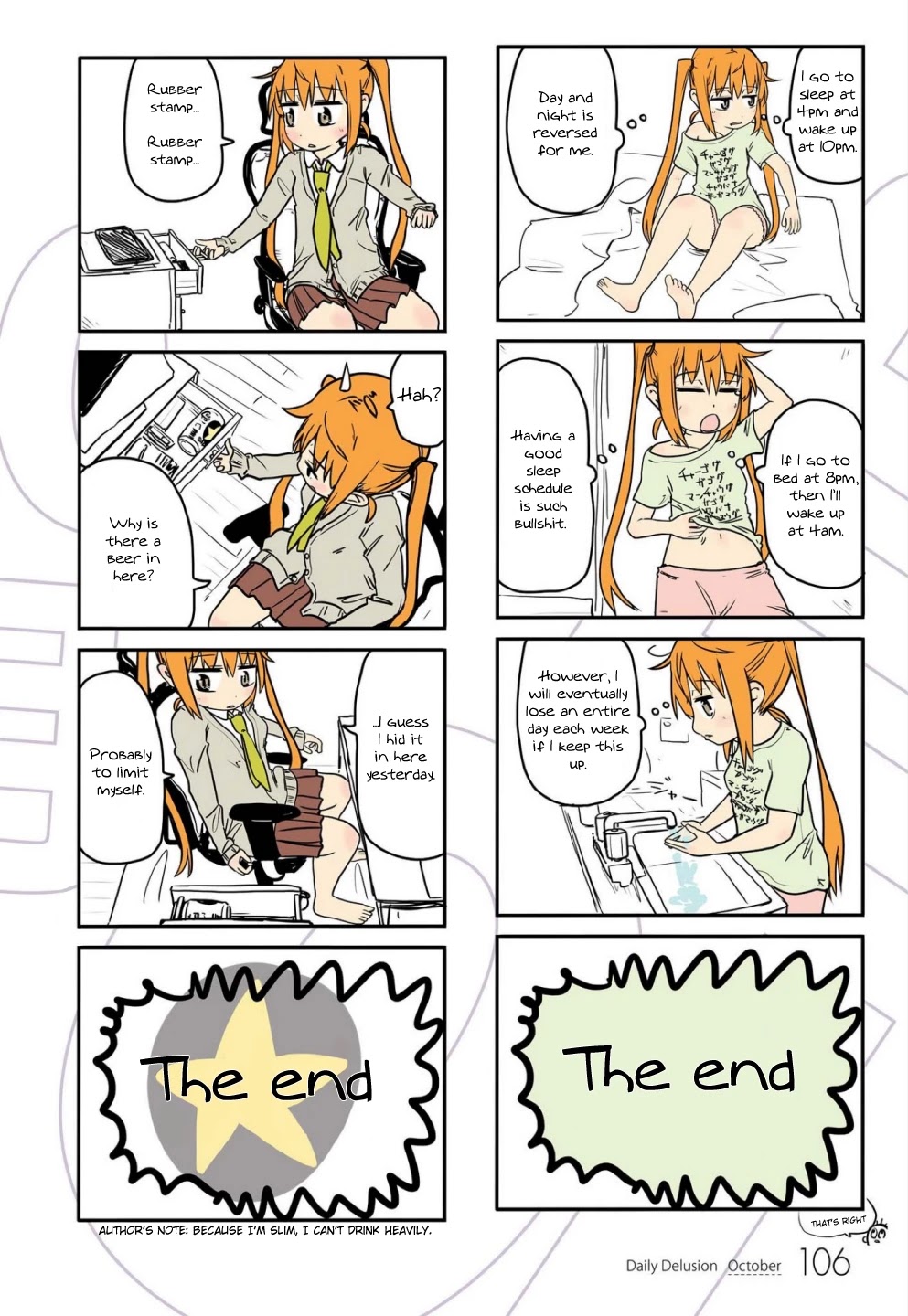 Jibun ga Twintail no Kawaii Onnanoko da to Omoikonde, Kyou no Dekigoto wo 4koma ni Suru Chapter 9 page 14 - Chapter 9: October's Twintails